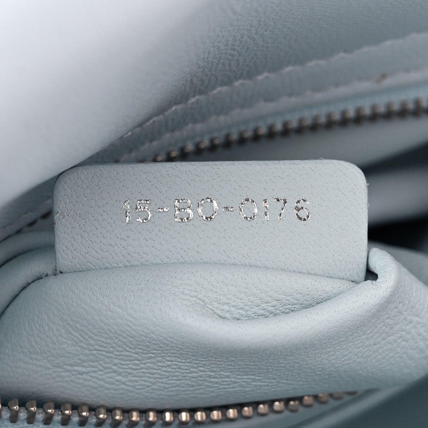 Lambskin Cannage Mini Lady Dior Crystal Strap Light Blue