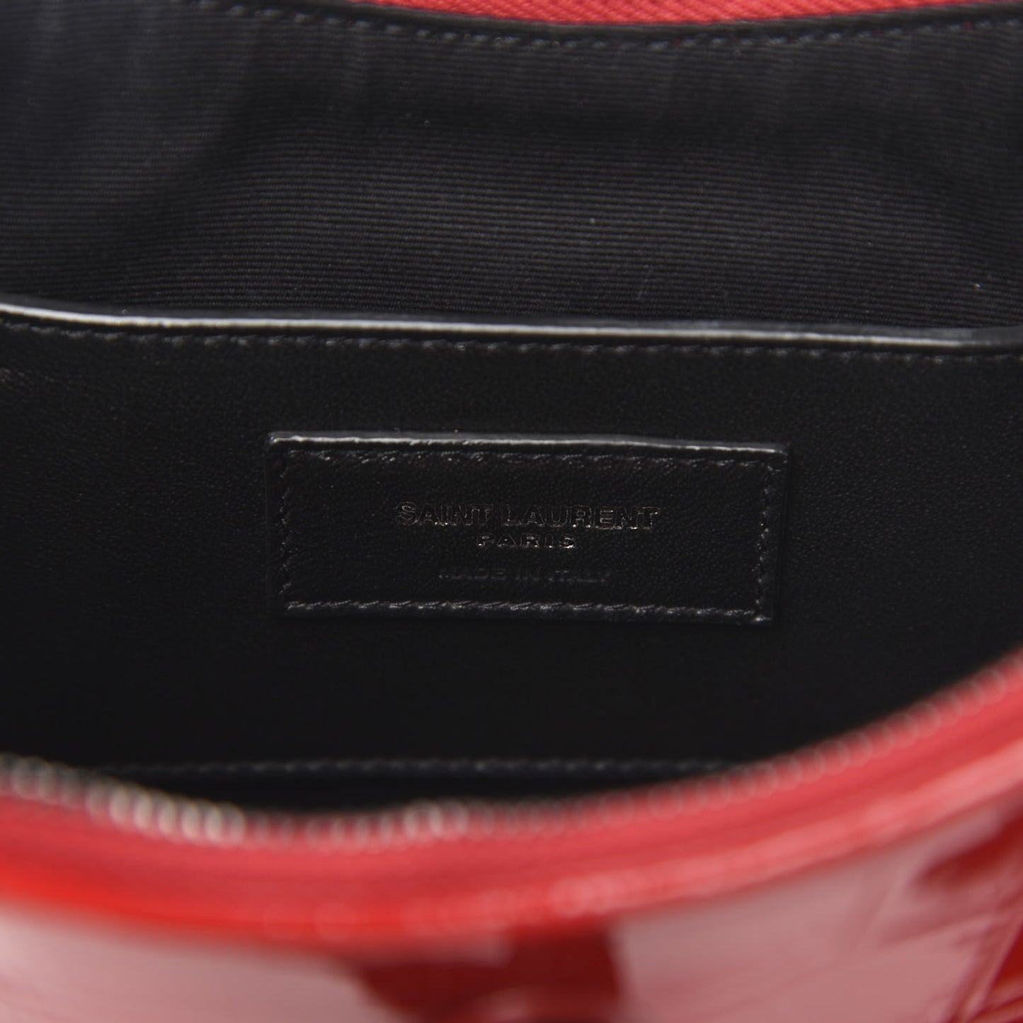 Patent Crocodile Embossed Sac Coeur Heart Shaped Clutch Red