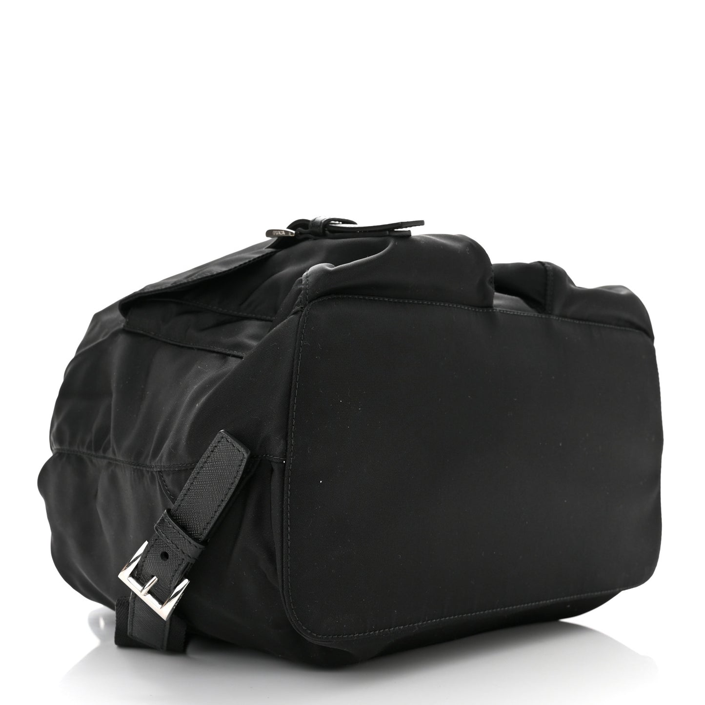 Tessuto Nylon Saffiano Medium Backpack Black