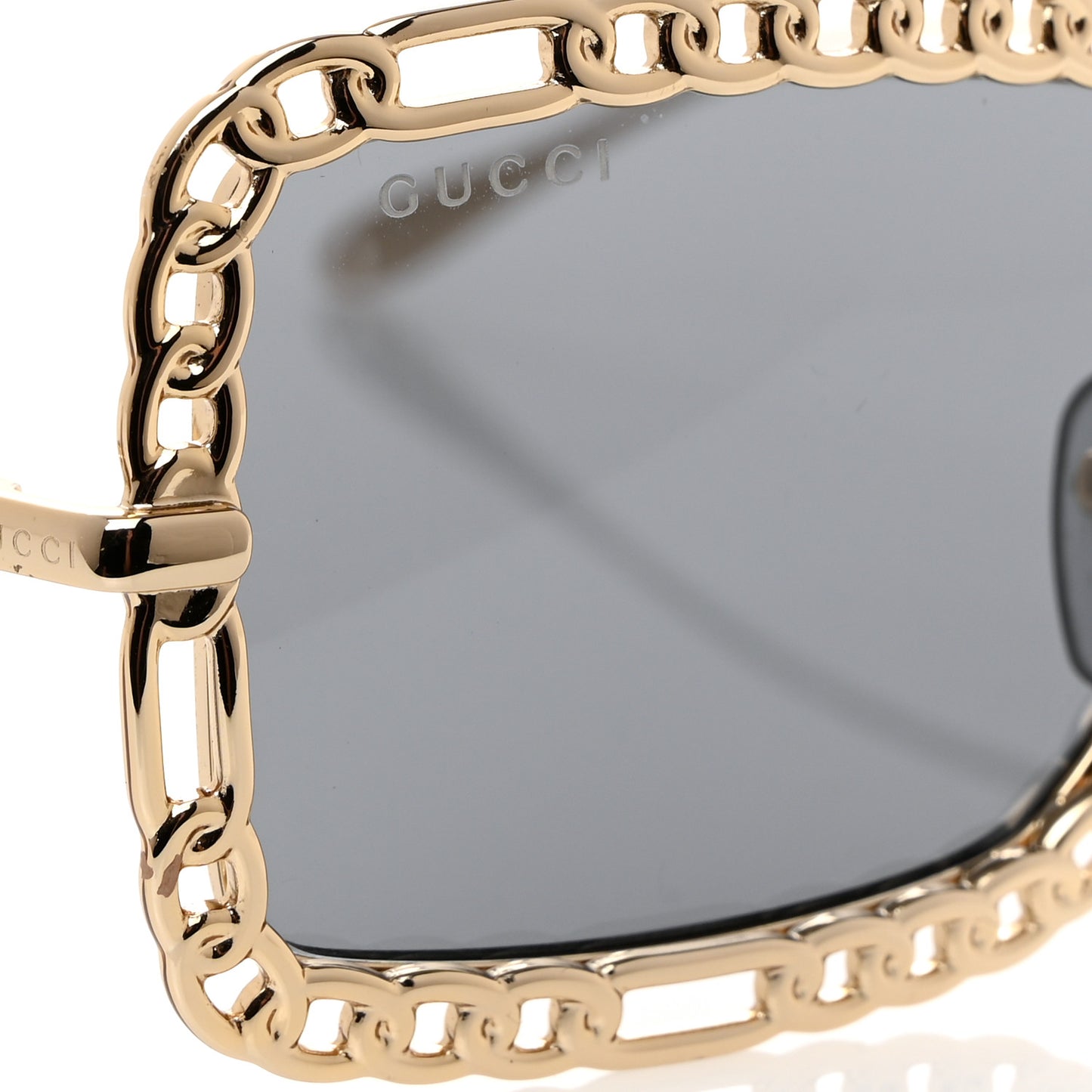 Rectangle Chain Sunglasses GG1112S Gold