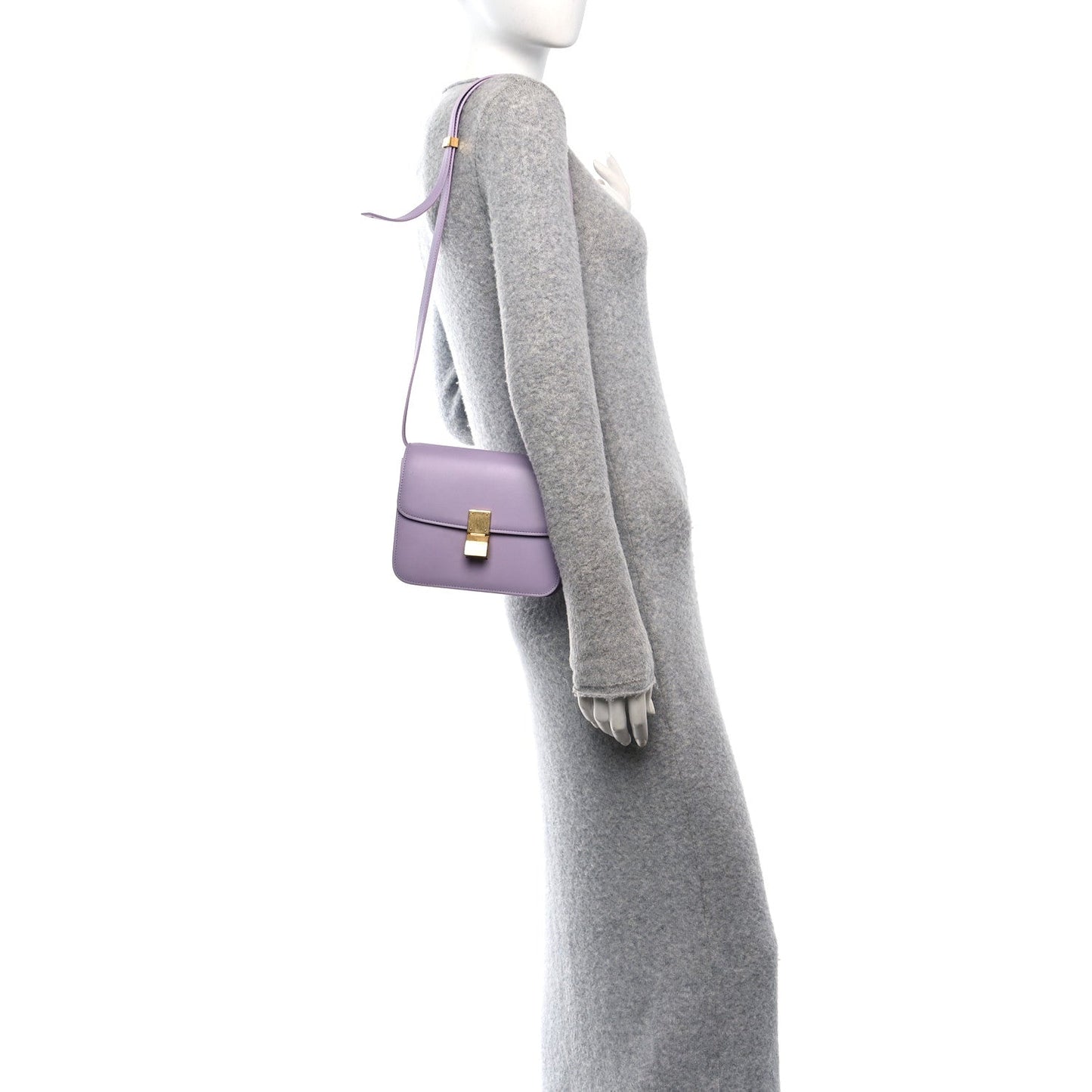 Box Calfskin Teen Classic Box Flap Bag Lilas