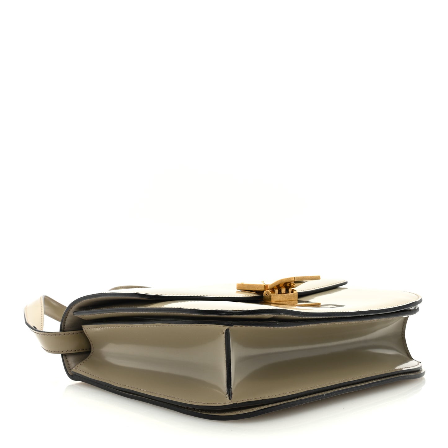 Spazzolato Calfskin Medium Classic Box Flap Bag Quartz