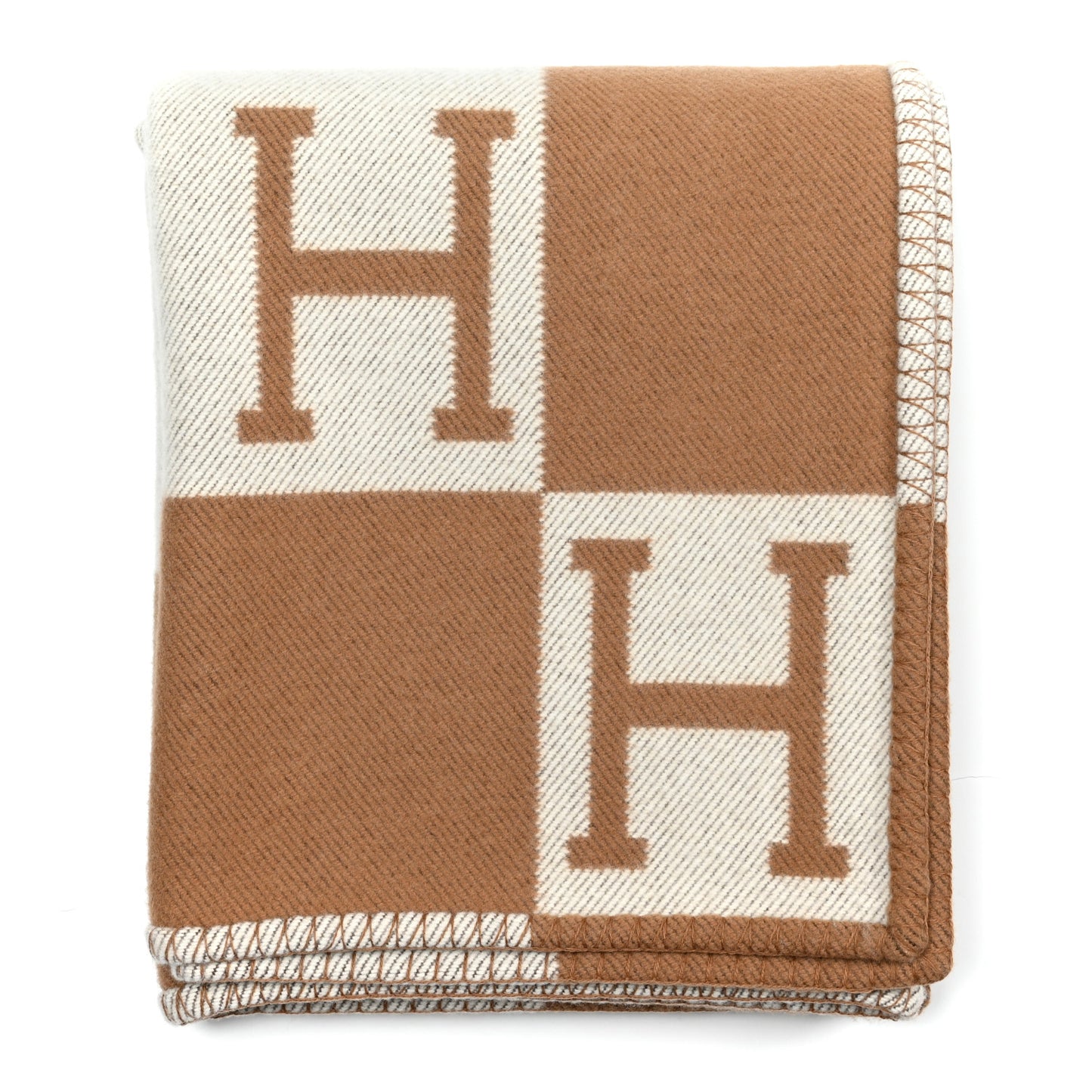 Wool Cashmere Avalon Blanket Ecru Camel