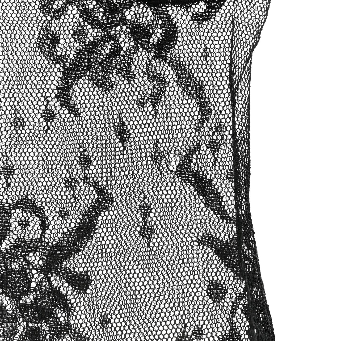 Lace Fingerless Gloves 7.5 Black