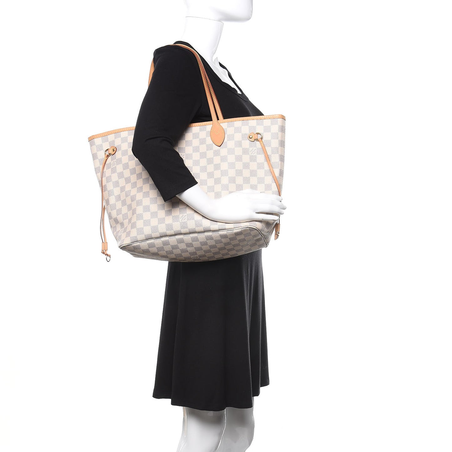 Damier Azur Neo Neverfull MM Rose Ballerine