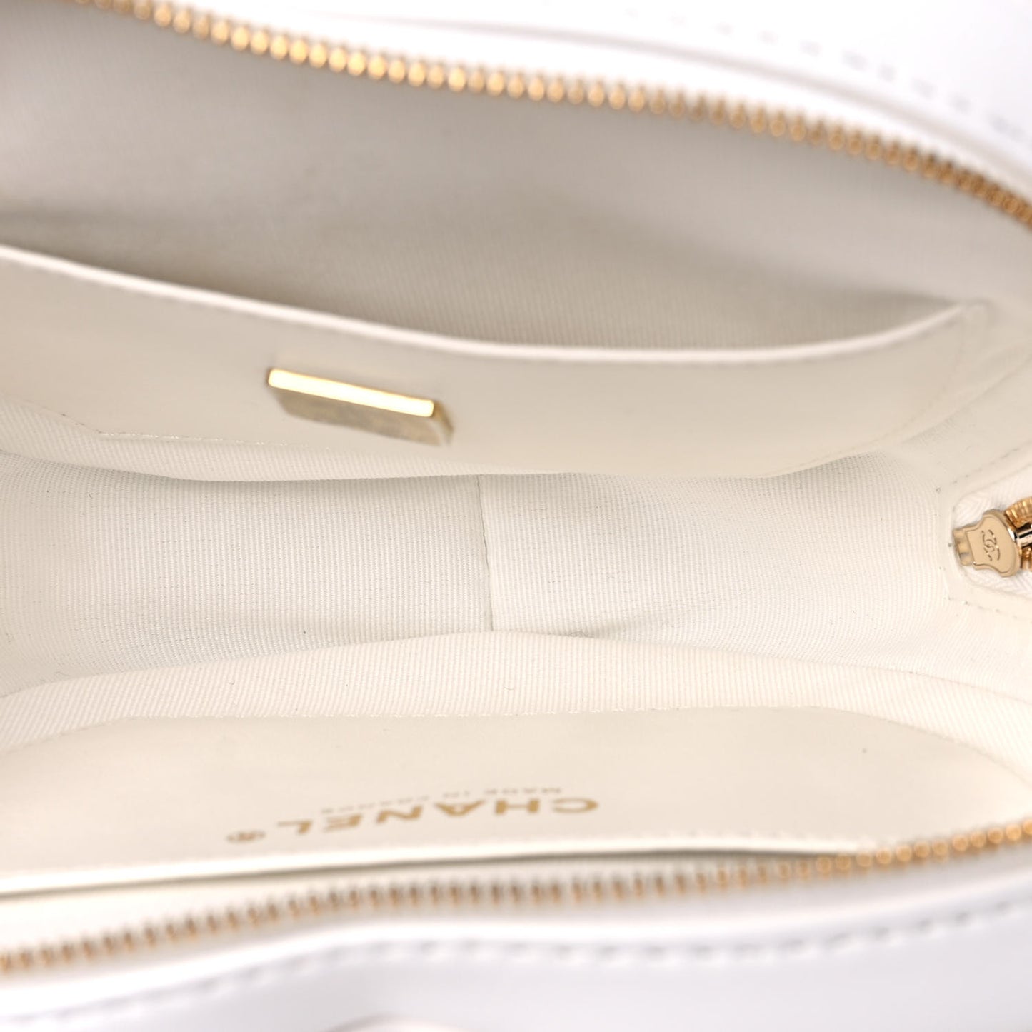 Lambskin Quilted CC In Love Heart Bag White