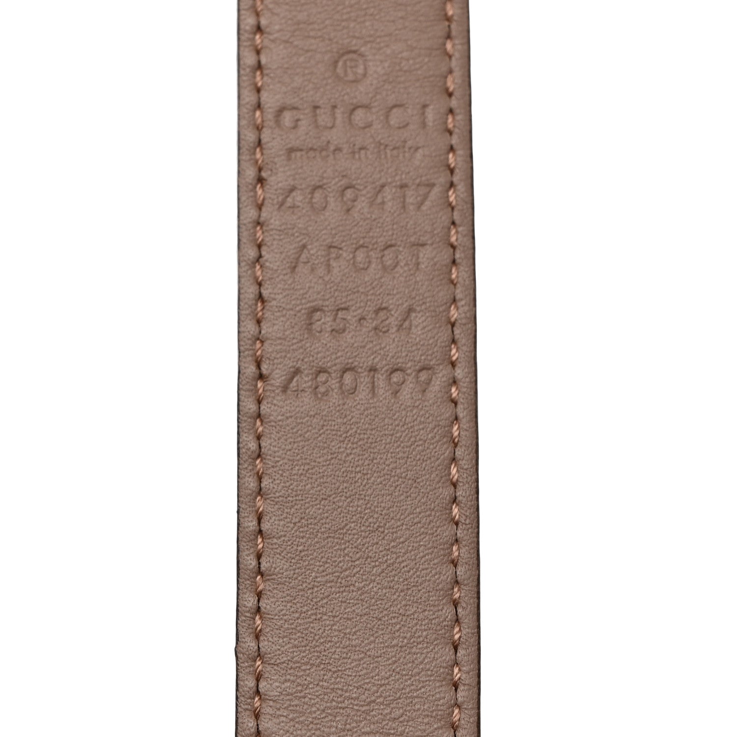 Gucci Calfskin Double G 20mm Belt 85 34 Porcelain Rose 5 of 6