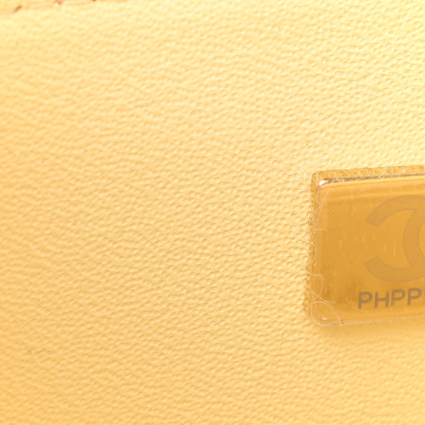 Lambskin Quilted Mini Top Handle Rectangular Flap Yellow