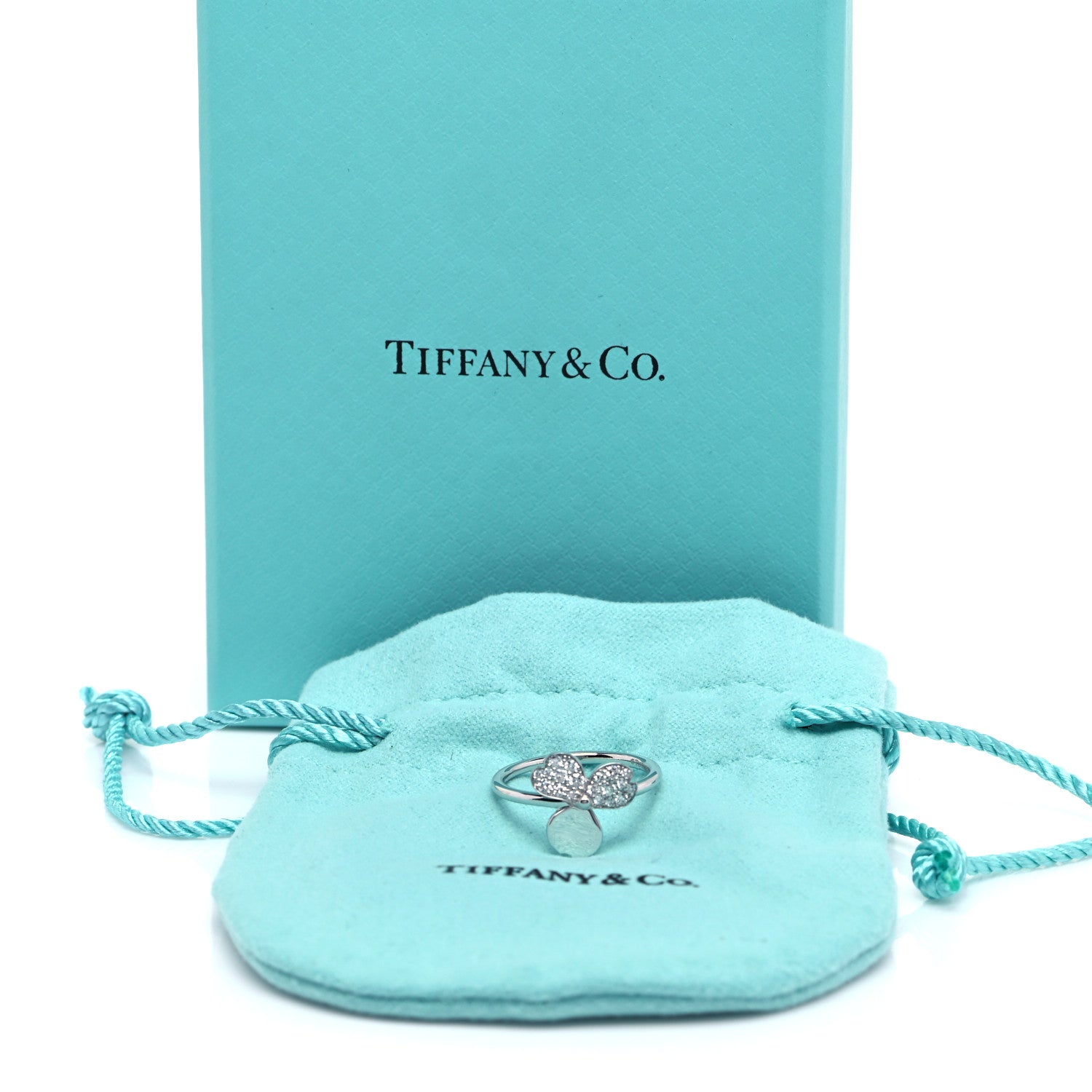 Tiffany Platinum Diamond Paper Flowers Ring 52 6 5 of 5