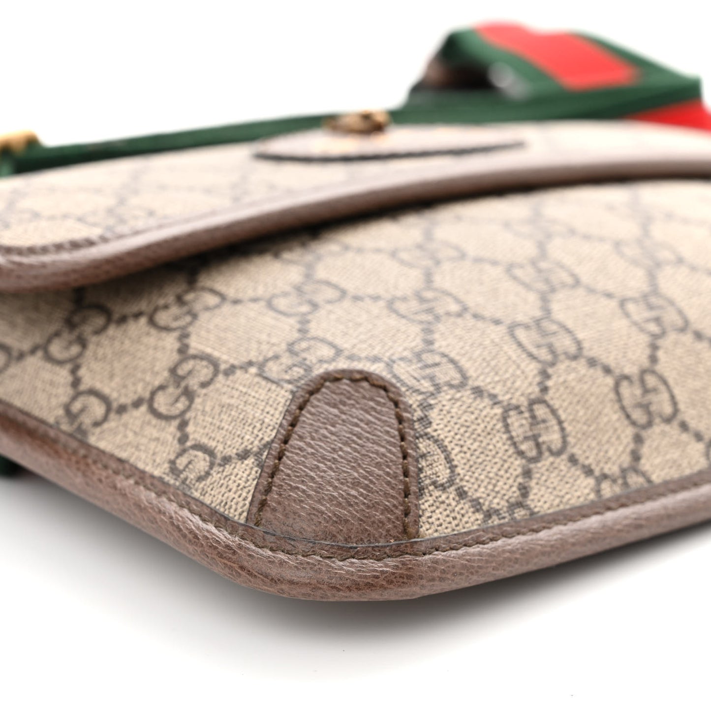 GG Supreme Monogram Neo Vintage Web Belt Bag Brown