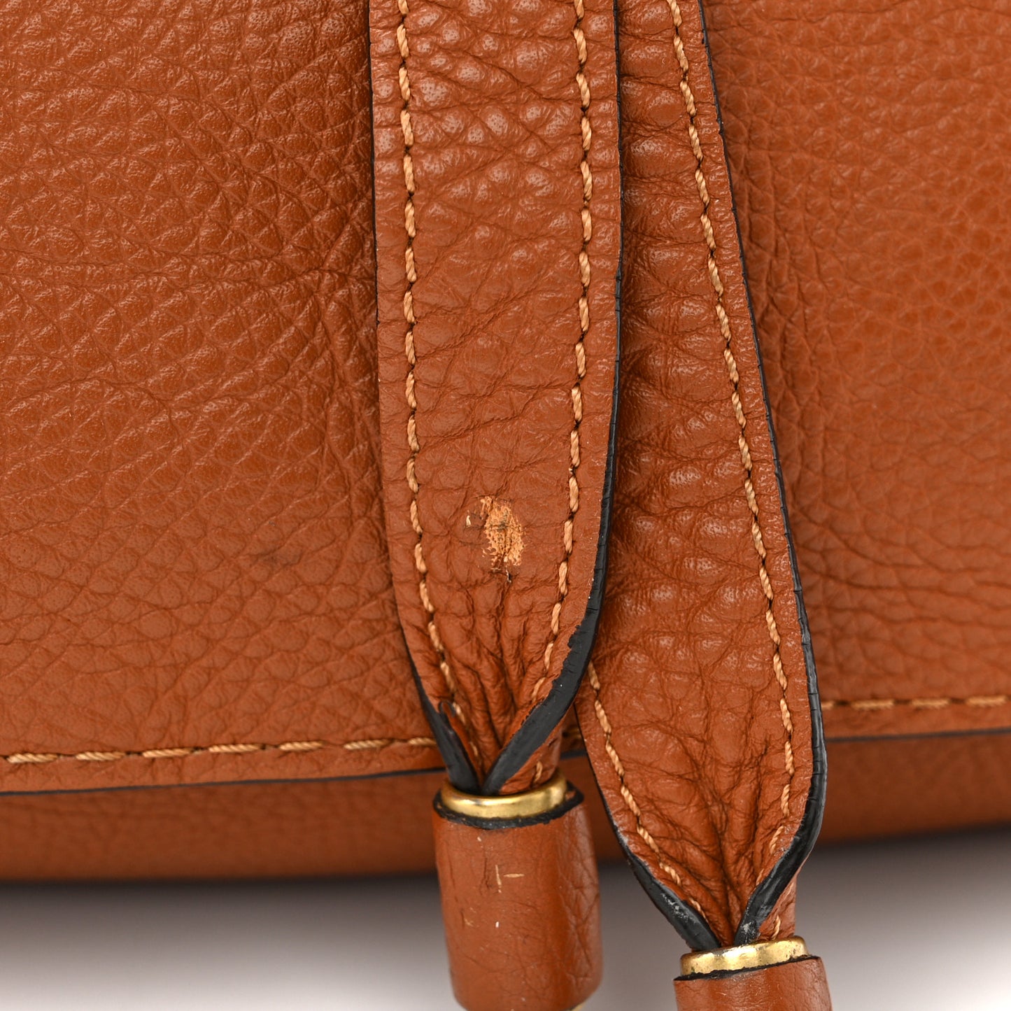 Calfskin Small Marcie Satchel Tan