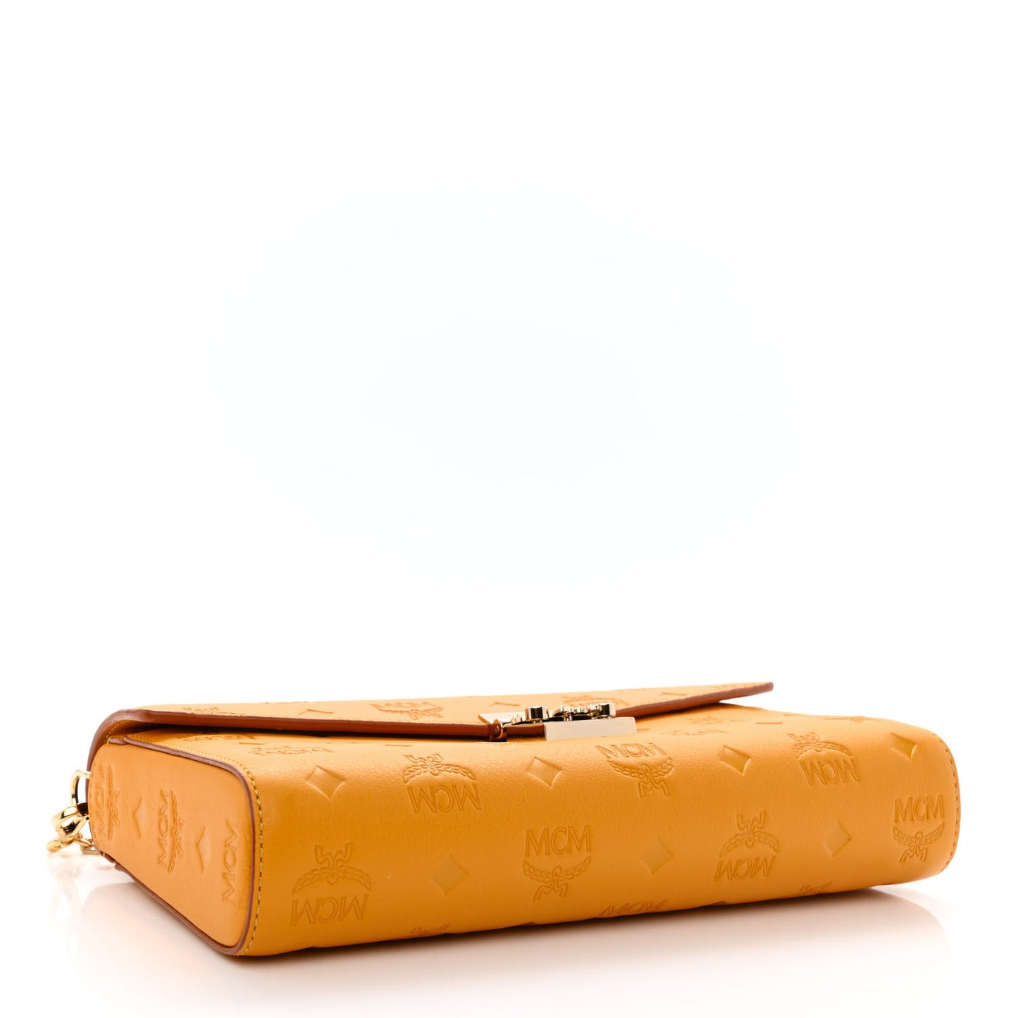 Calfskin Ottomar Monogram Medium Millie Crossbody Bag Golden Mango