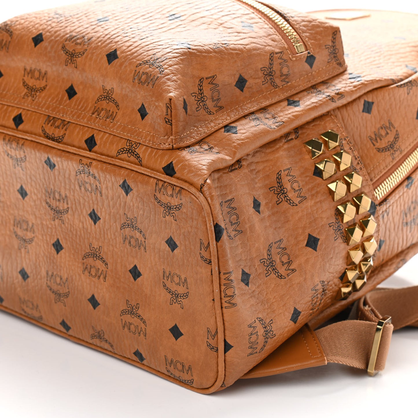 Visetos Small Side Stud Stark Backpack Cognac