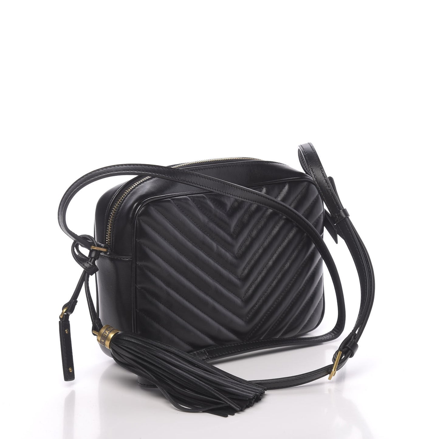 Calfskin Matelasse Monogram Lou Camera Bag Black