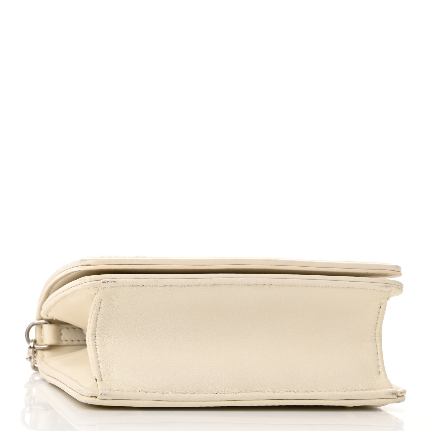 Christian Dior Lambskin Sequin Micro Diorama Flap Bag White 4 of 9