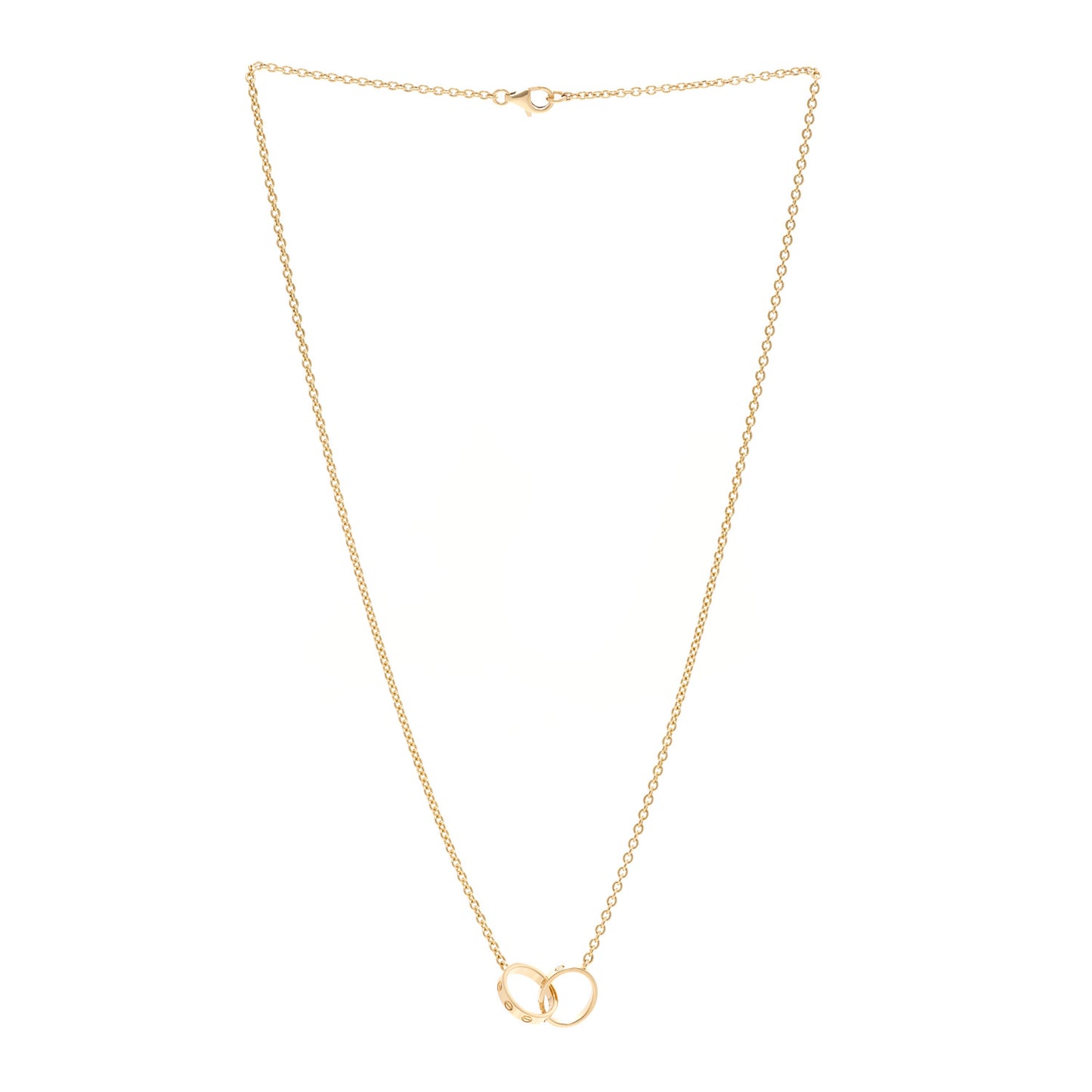 18K Yellow Gold Interlocking LOVE Necklace