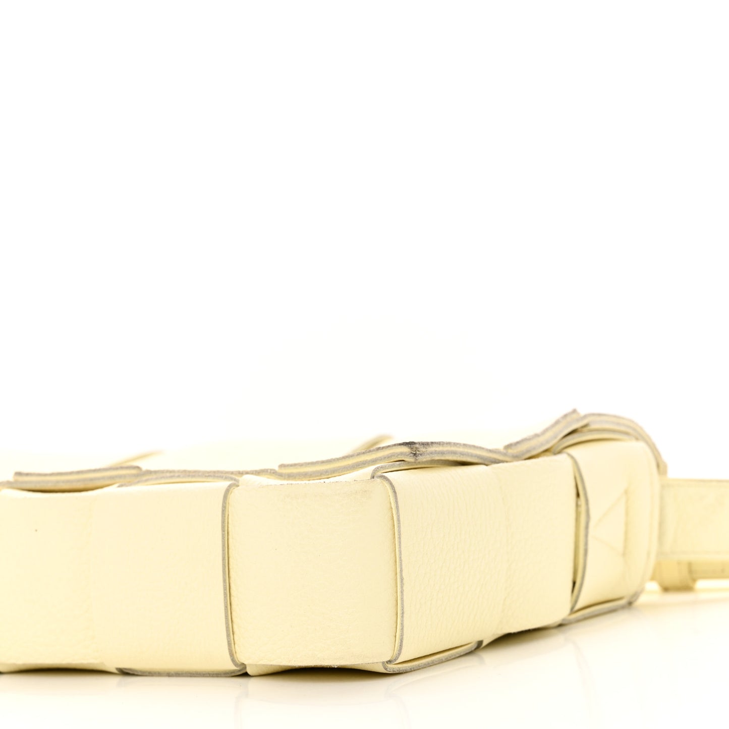 Grained Calfskin Maxi Intrecciato Cassette Crossbody Bag Ice Cream