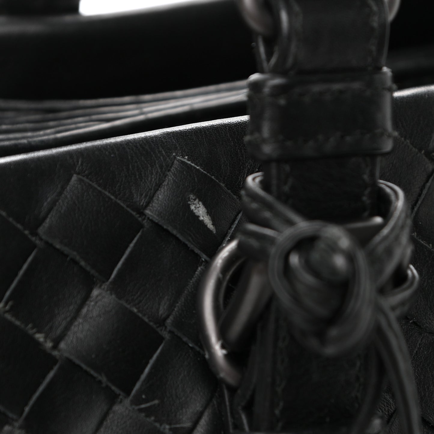 Light Calf Intrecciato Small Roma Black