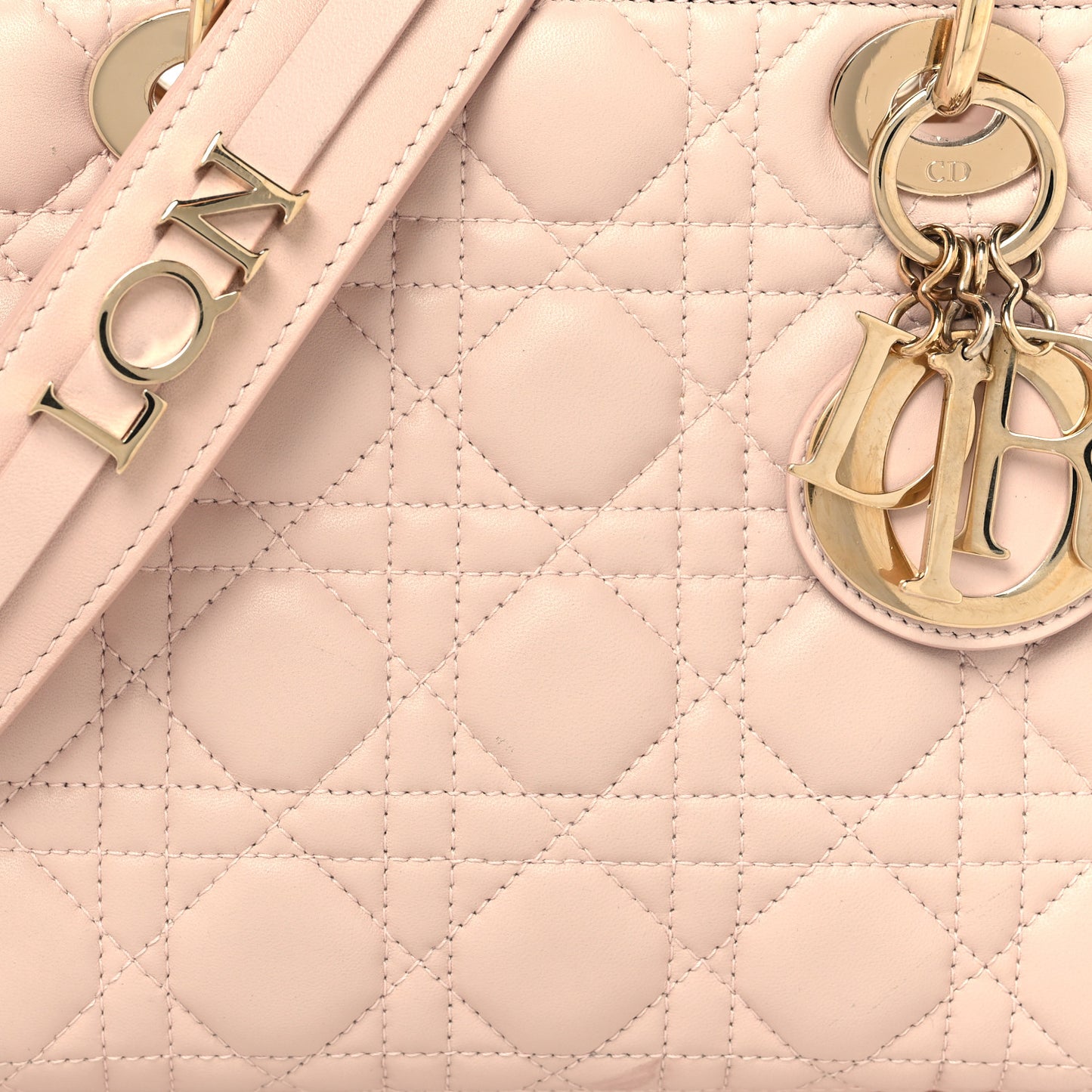 Lambskin Cannage Small My ABCDior Lady Dior Light Pink