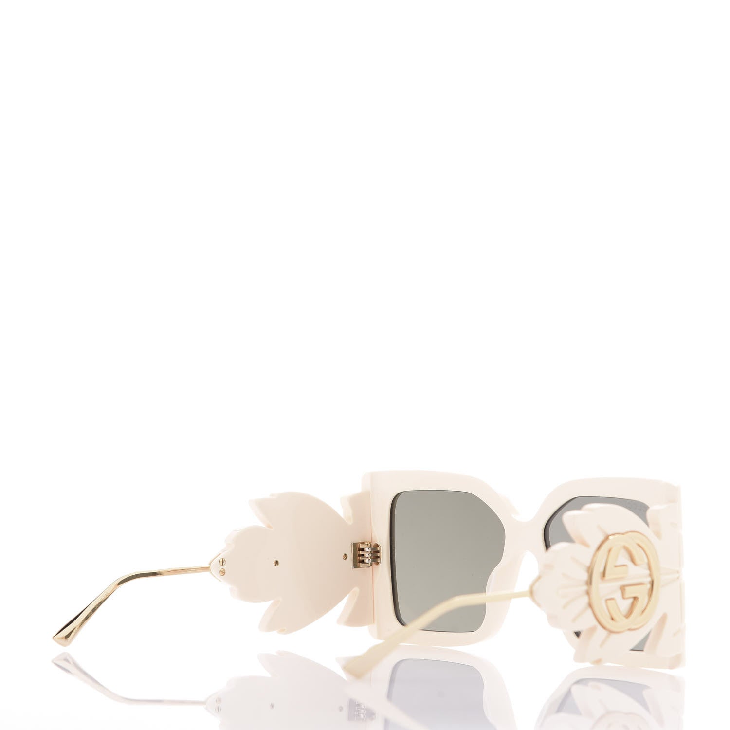 Gucci Acetate Square Frame Wing Sunglasses GG0535S Ivory 4 of 8