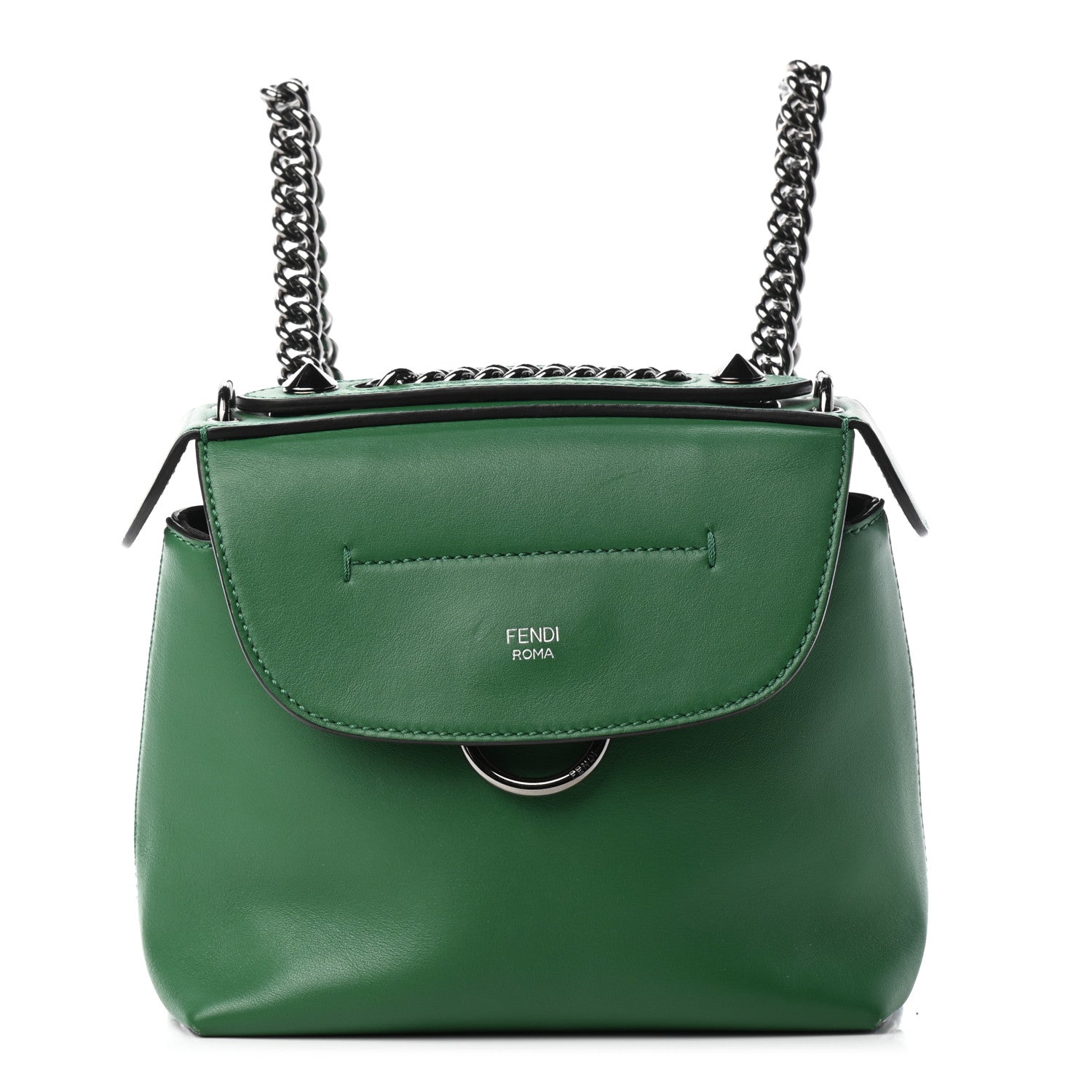 Fendi Vitello Century Opaco Mini Back to School Backpack Green 840228 – FASHIONPHILE