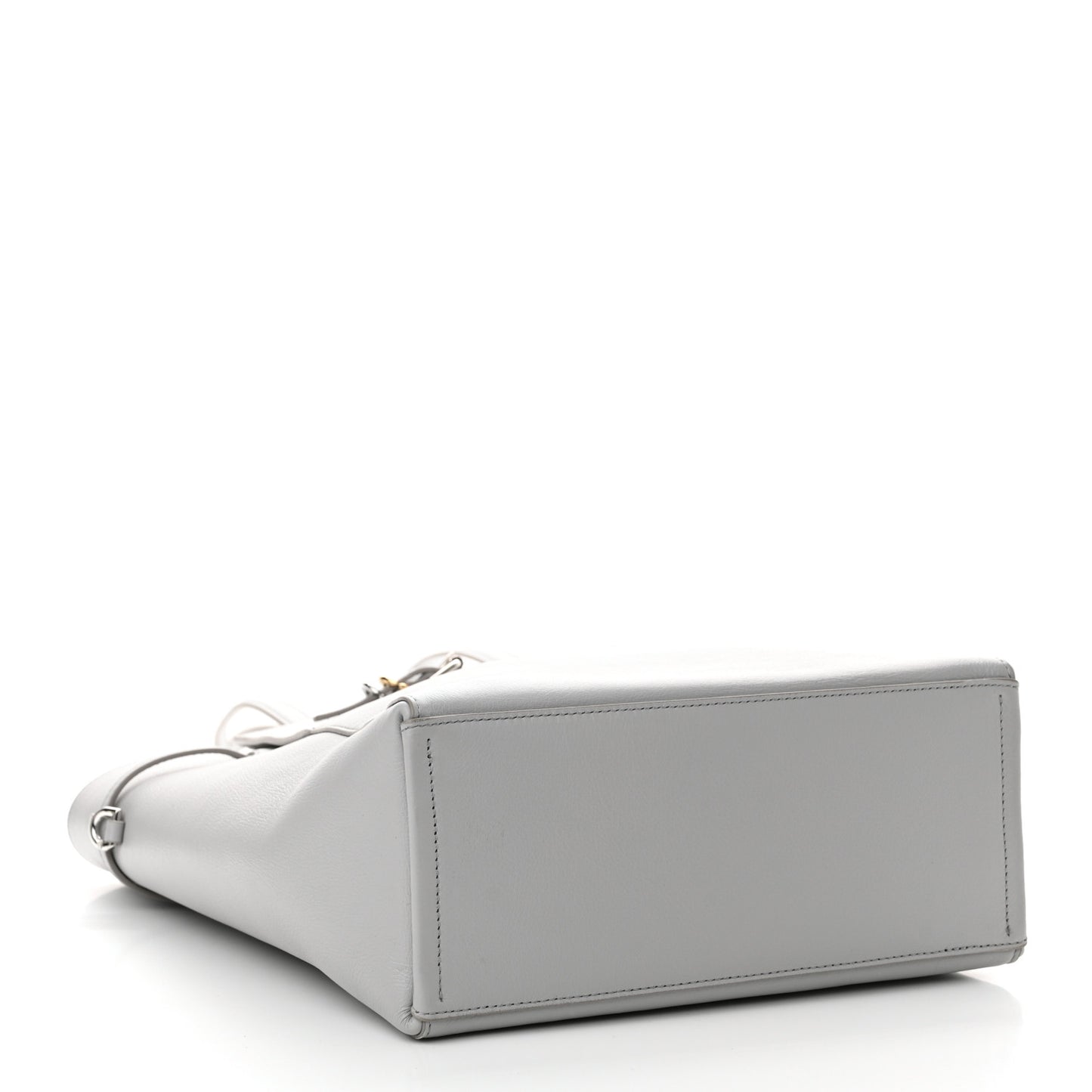 Calfskin Small Voyou Small North South Tote Light Grey