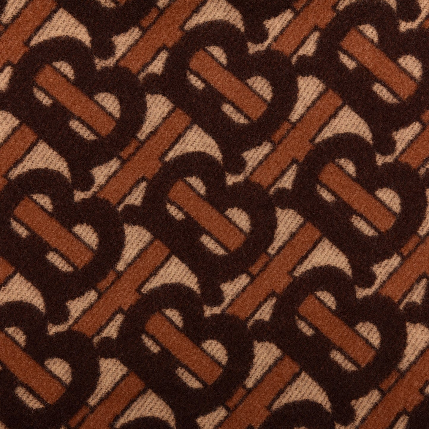 Merino Wool Cashmere Monogram Cape Scarf Scarf Dark Mocha