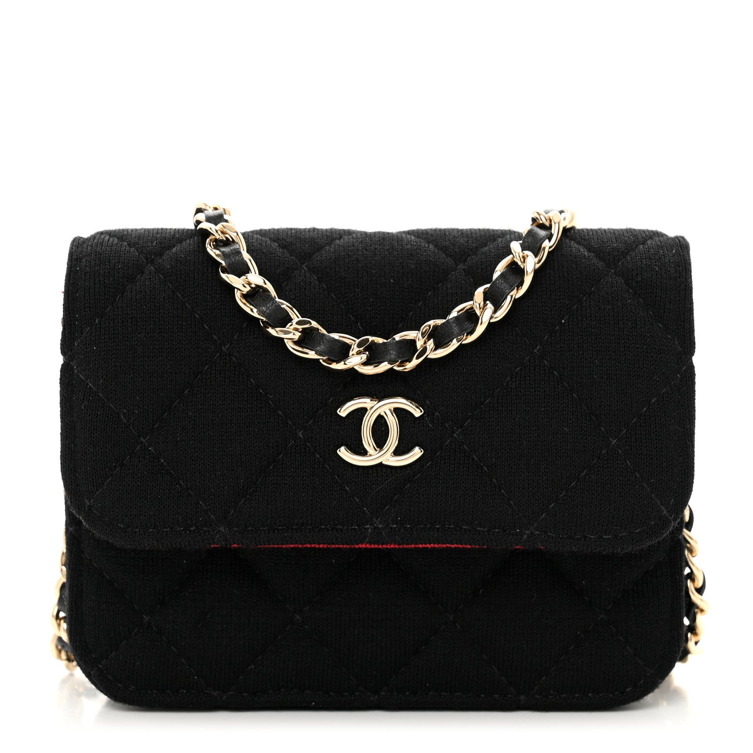Chanel Jersey Quilted Micro Mini Flap Black 1 of 11