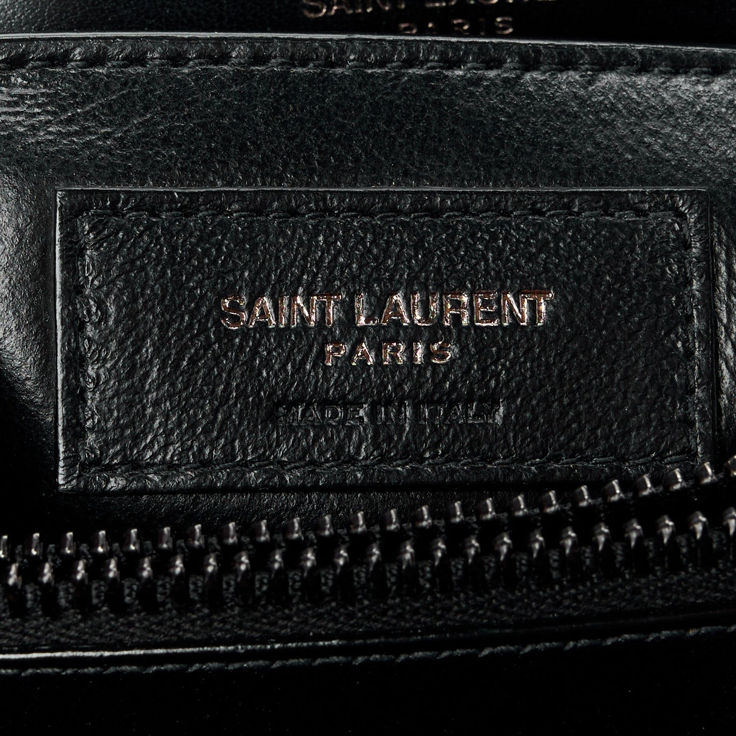 Calfskin Y Quilted Monogram Monochrome Small Loulou Chain Satchel Black