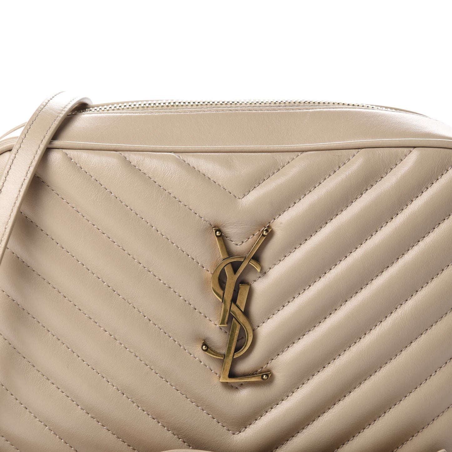 Calfskin Matelasse Monogram Lou Camera Bag Crema Soft