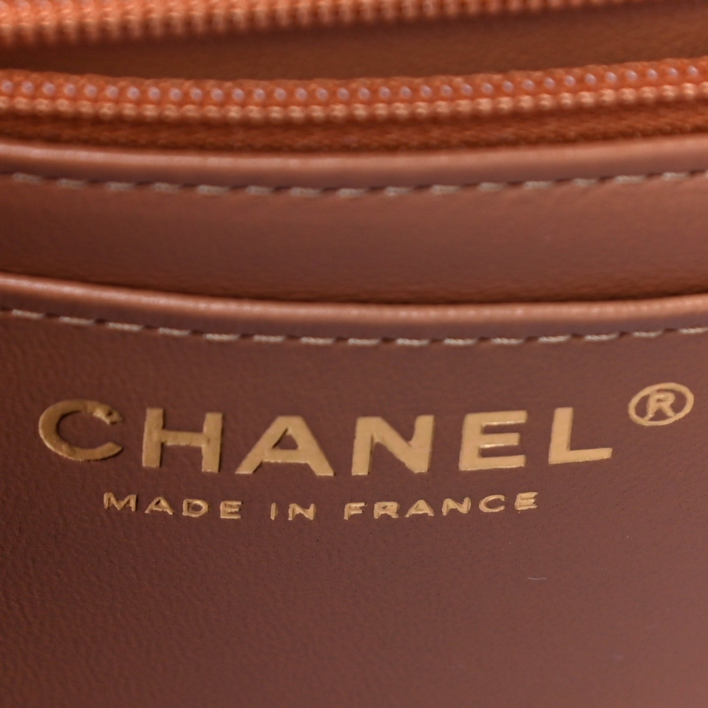 Lambskin Quilted Mini Square Flap Brown