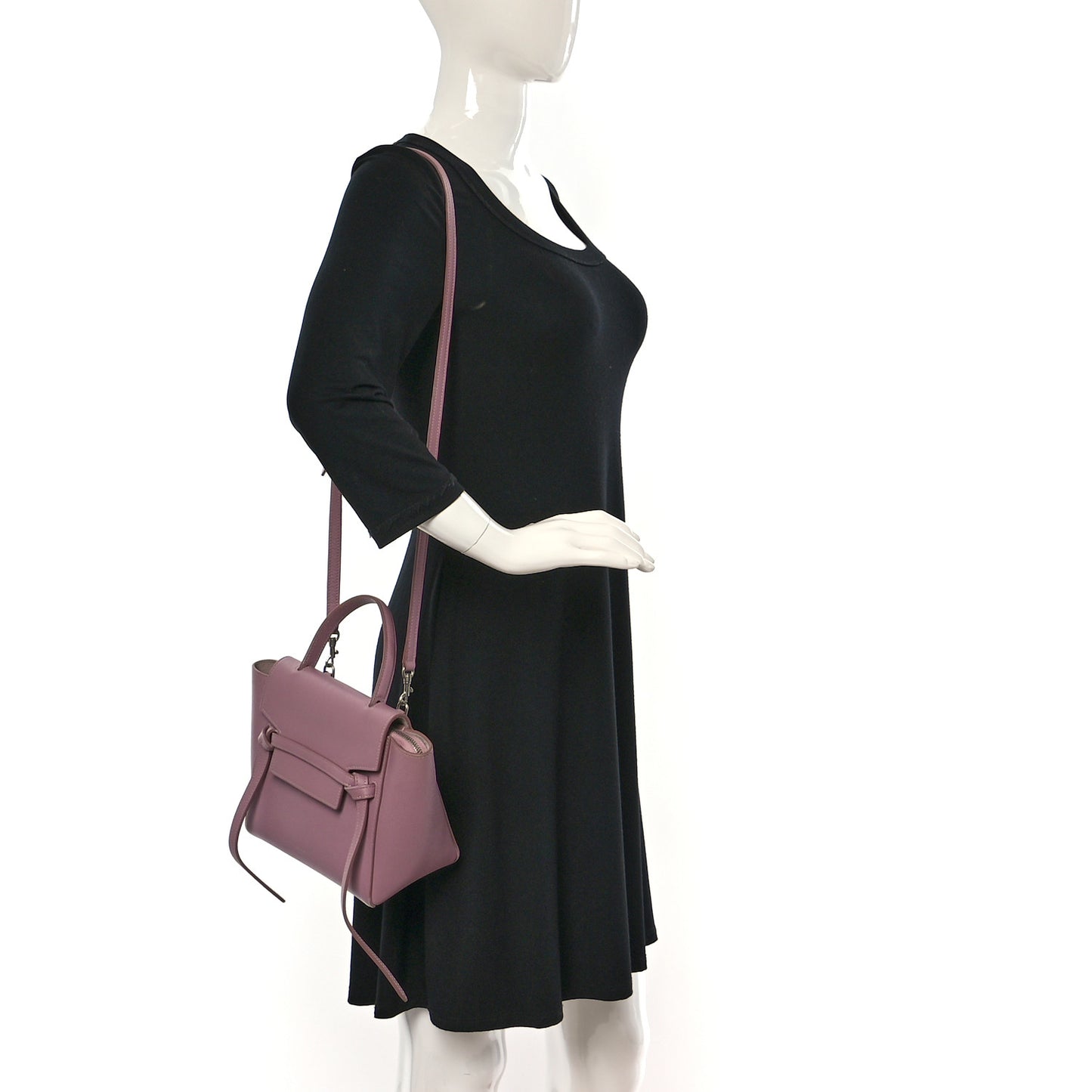 Grained Calfskin Nano Belt Bag Rose Quartz