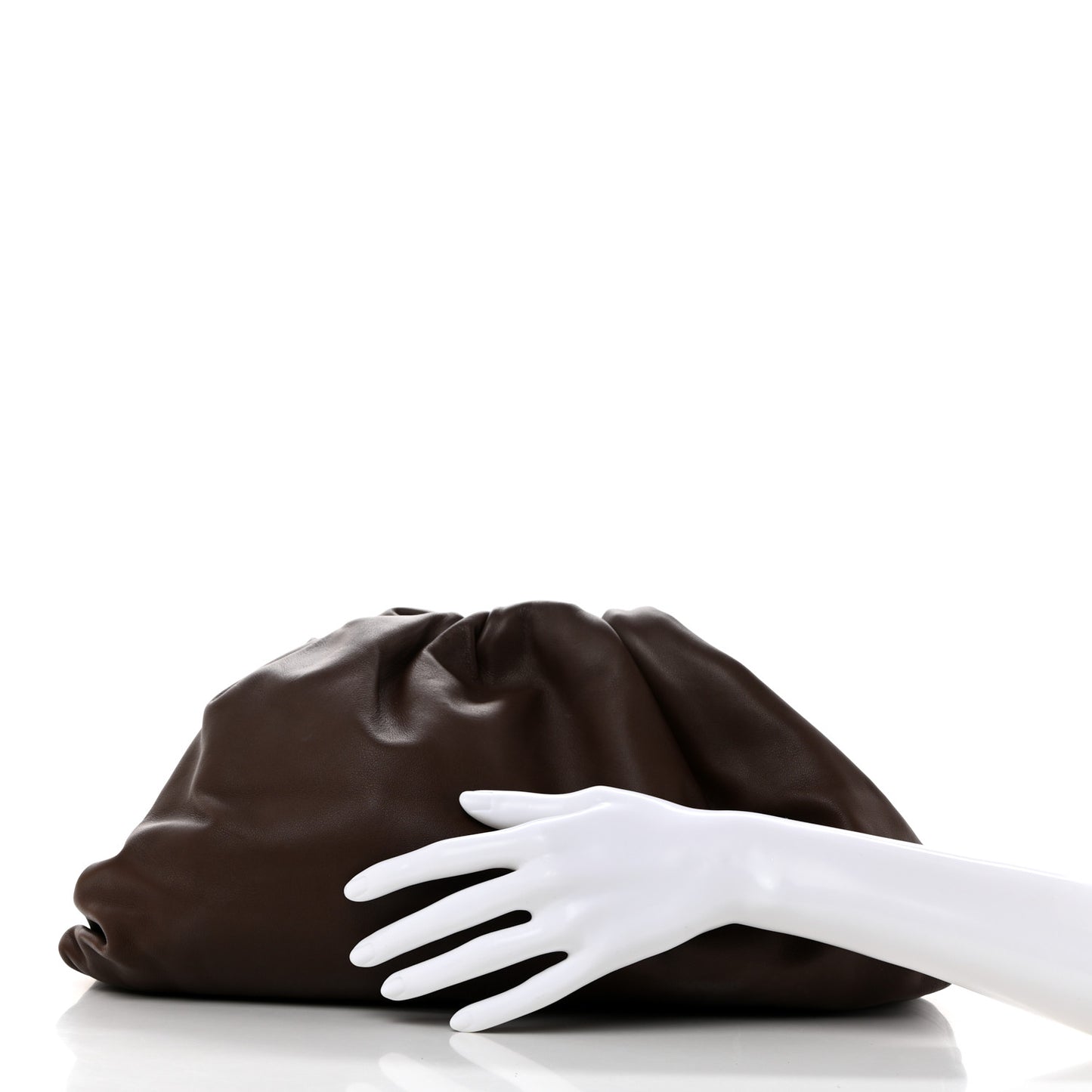 Smooth Butter Calf The Pouch Oversized Clutch Brownie