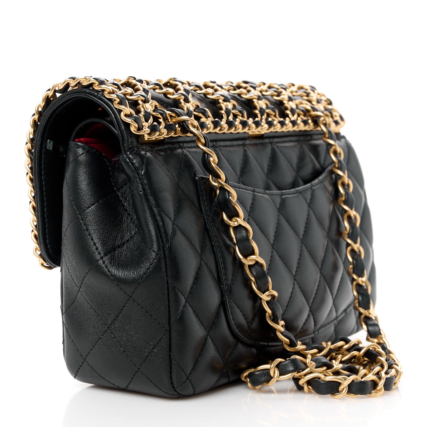 Lambskin Timeless Classic Chained Double Flap Black