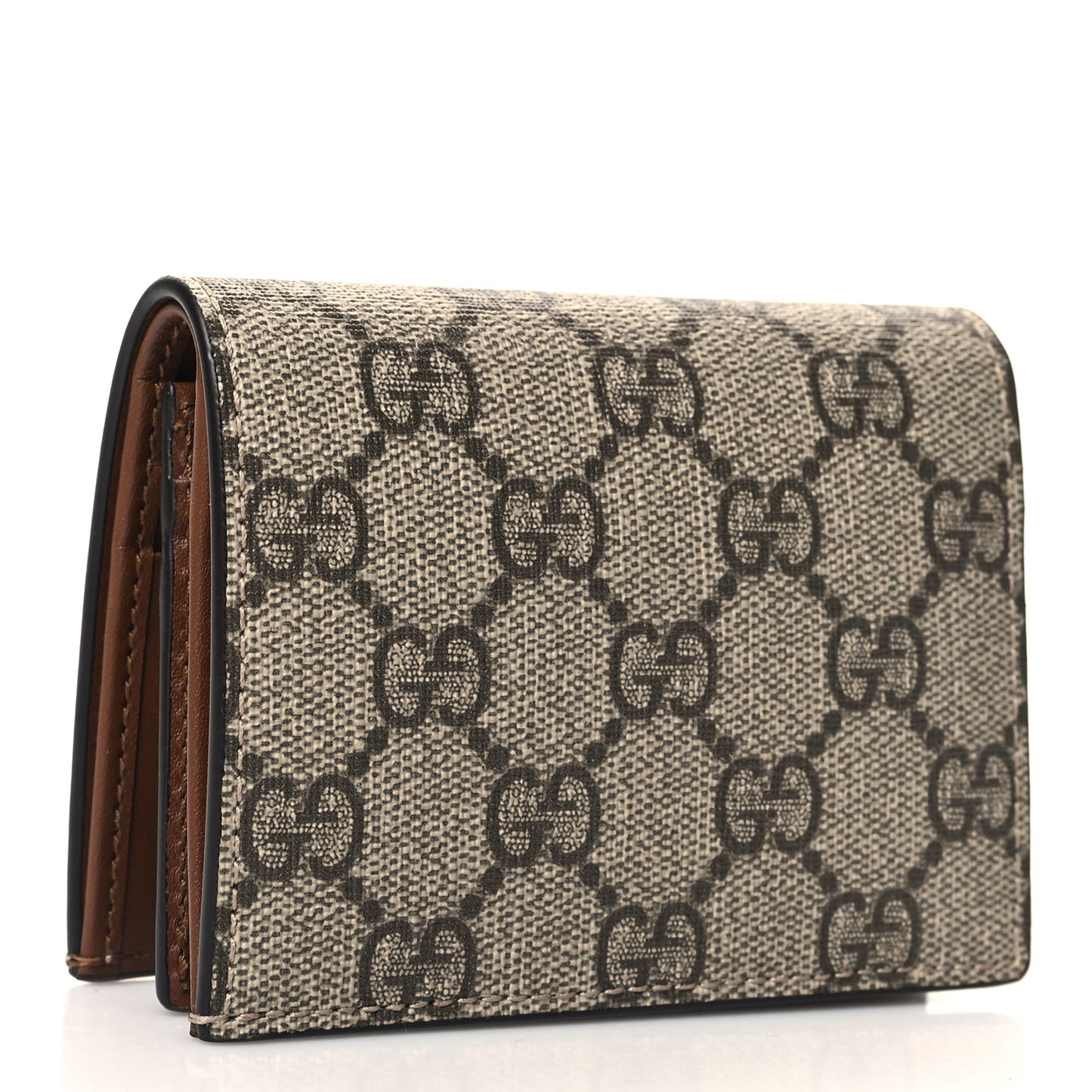 GG Supreme Monogram Card Case Beige