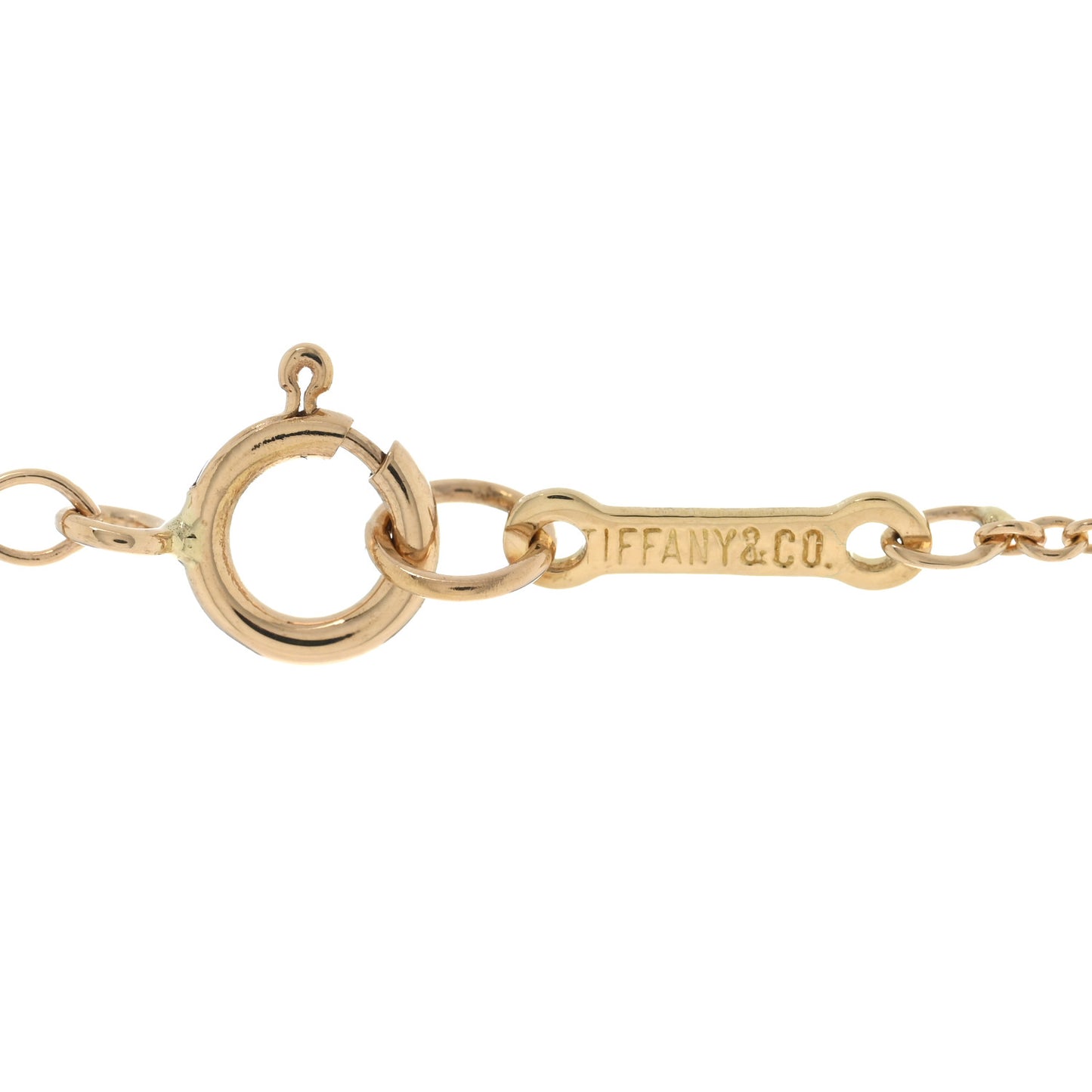 18K Yellow Gold 18mm Elsa Peretti Bean Pendant Necklace