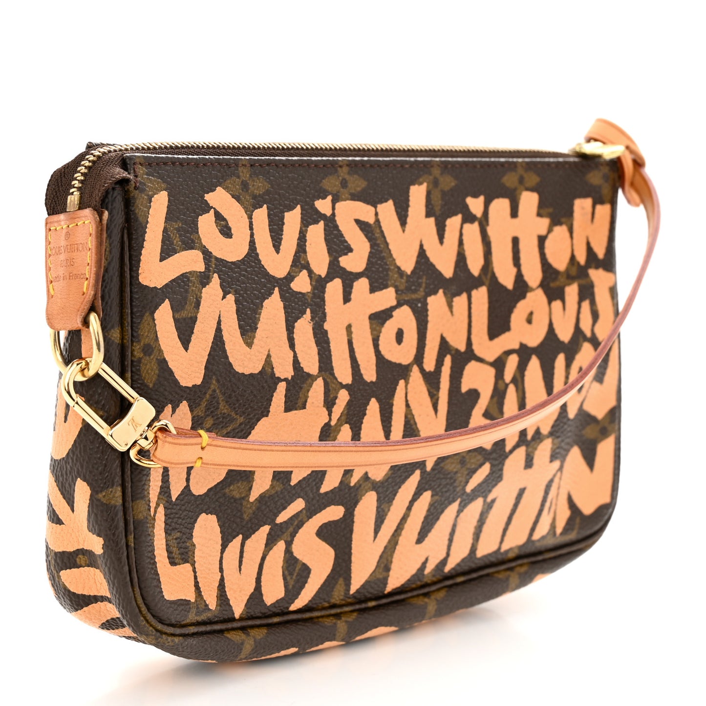 Monogram Graffiti Pochette Accessories Peach