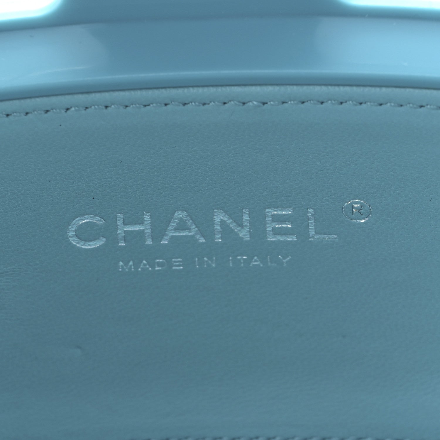 Chanel Lucite Enamel Strass Evening In The Mountain Gondola Minaudiere Clutch Light Blue 6 of 9