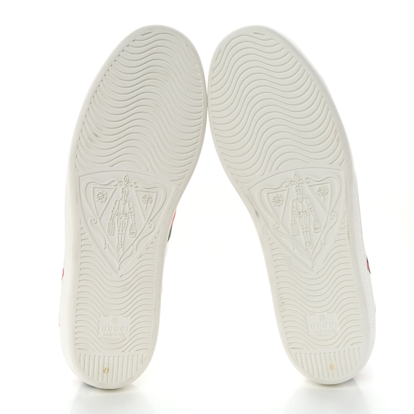 Calfskin Miro Soft Web Heart Cut Out Womens Ace Sneakers 41 White Light Hibiscus Red New Shamarock