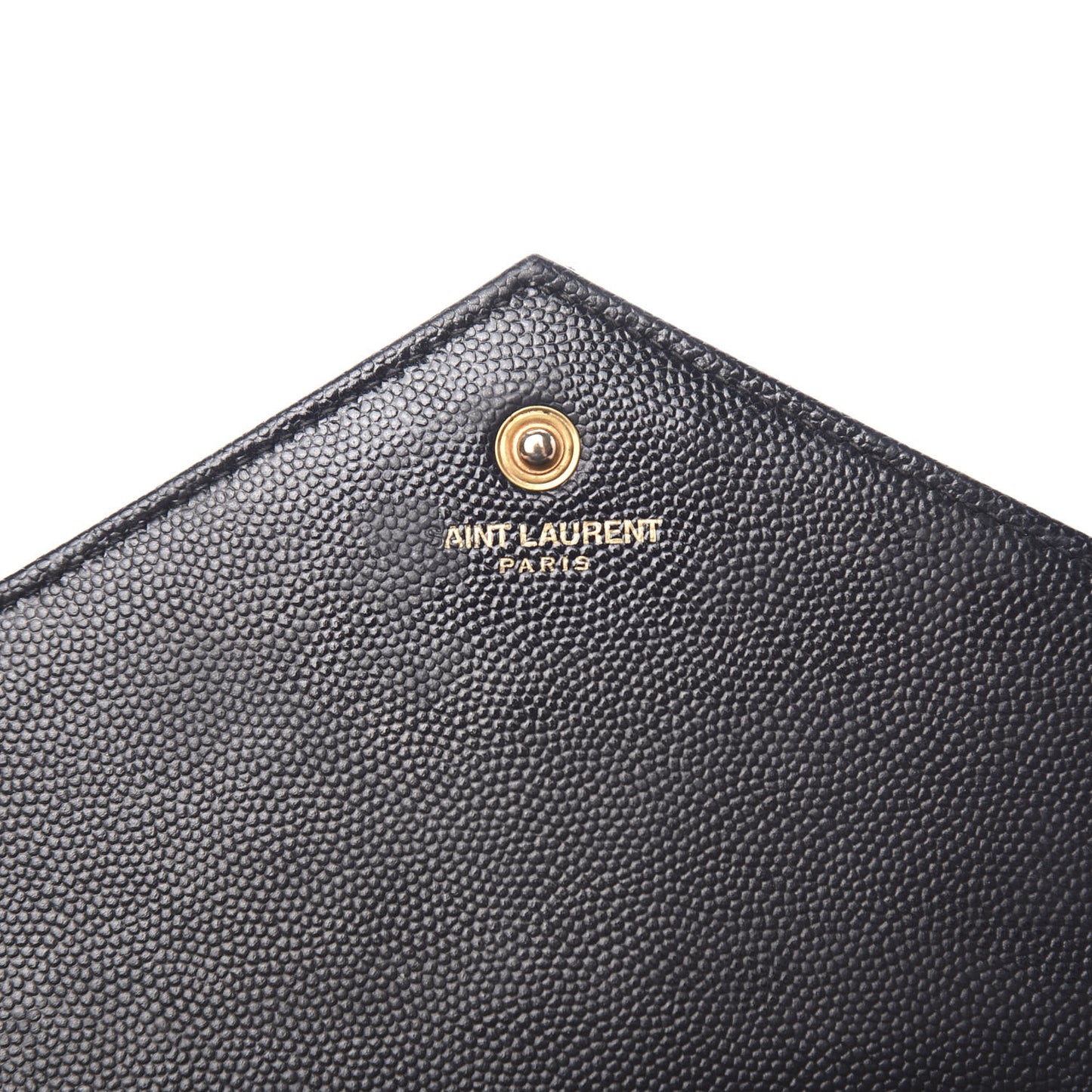 Grain De Poudre Matelasse Chevron Monogram Chain Wallet Black