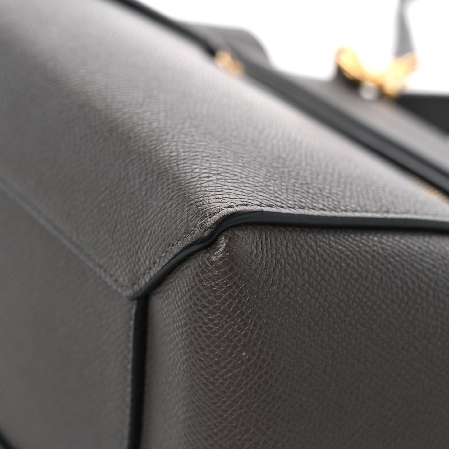 Grained Calfskin Micro Belt Bag Grey