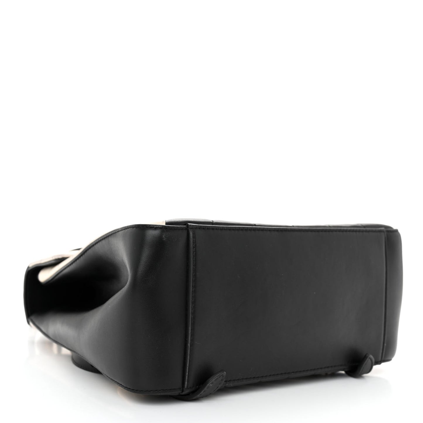 Calfskin Bamboo Trapuntata Queen Margaret Backpack Mystic White Black