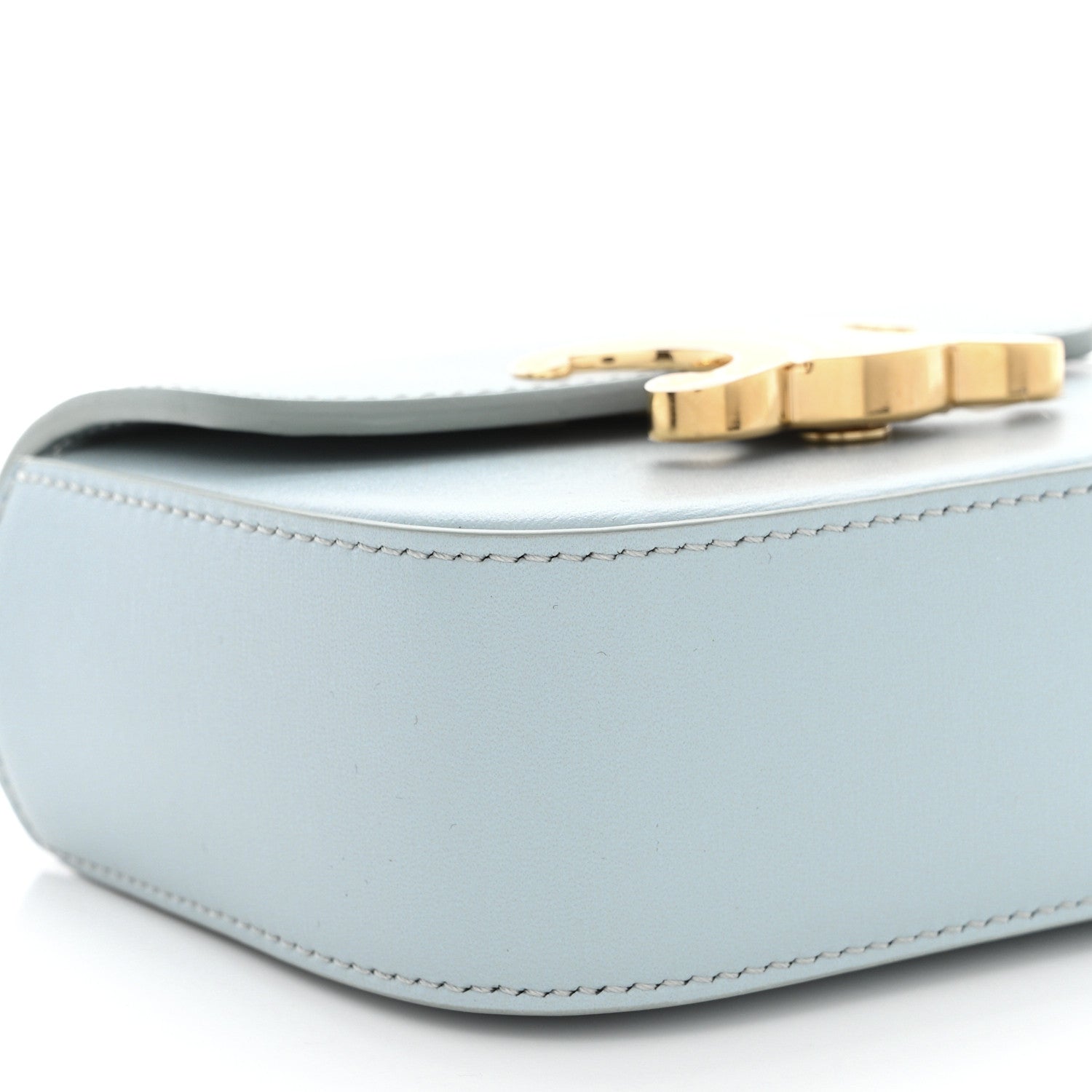 Celine Shiny Calfskin Mini Triomphe Soft Blue 10 of 12