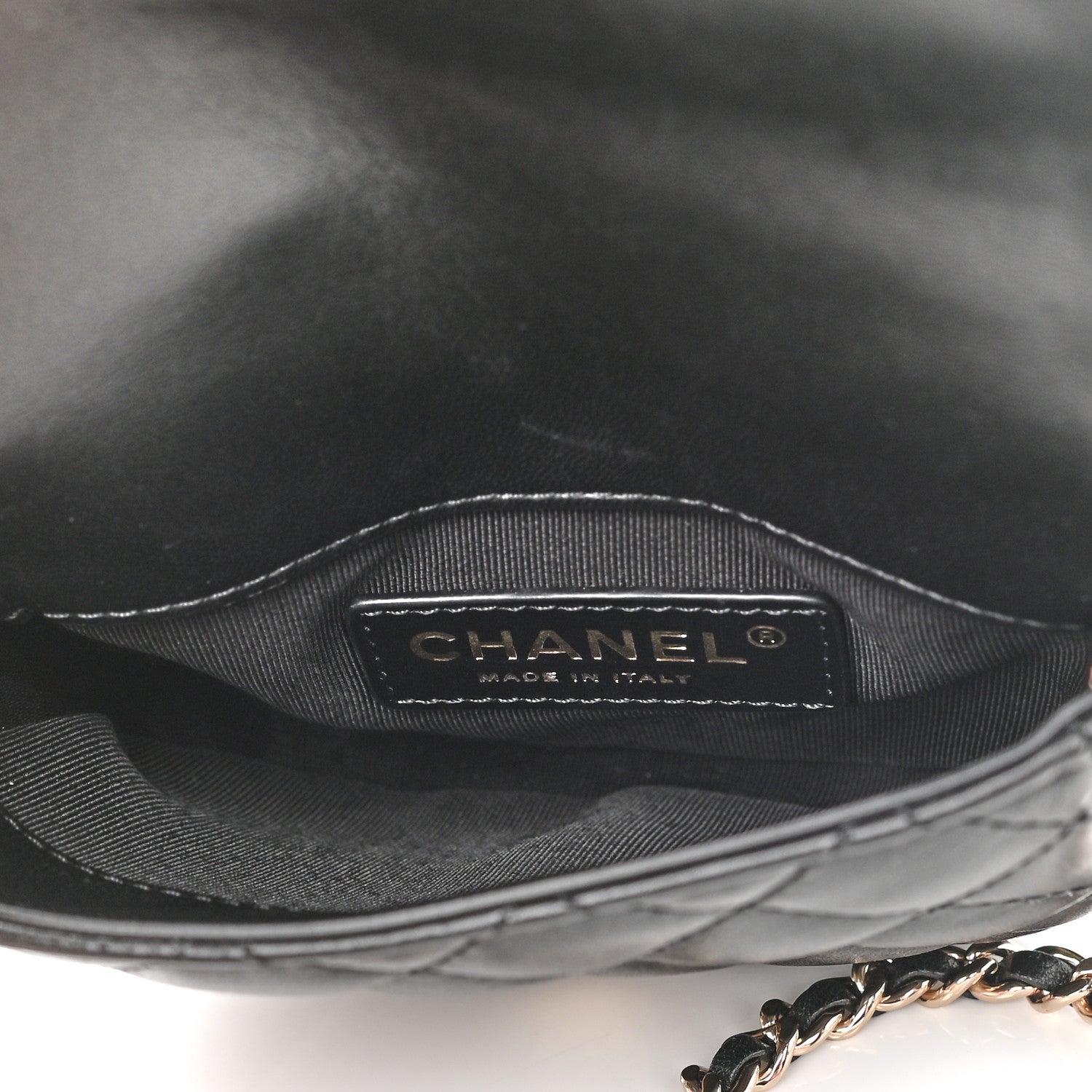 Chanel Lambskin Quilted Side Packs White Black 6 of 17