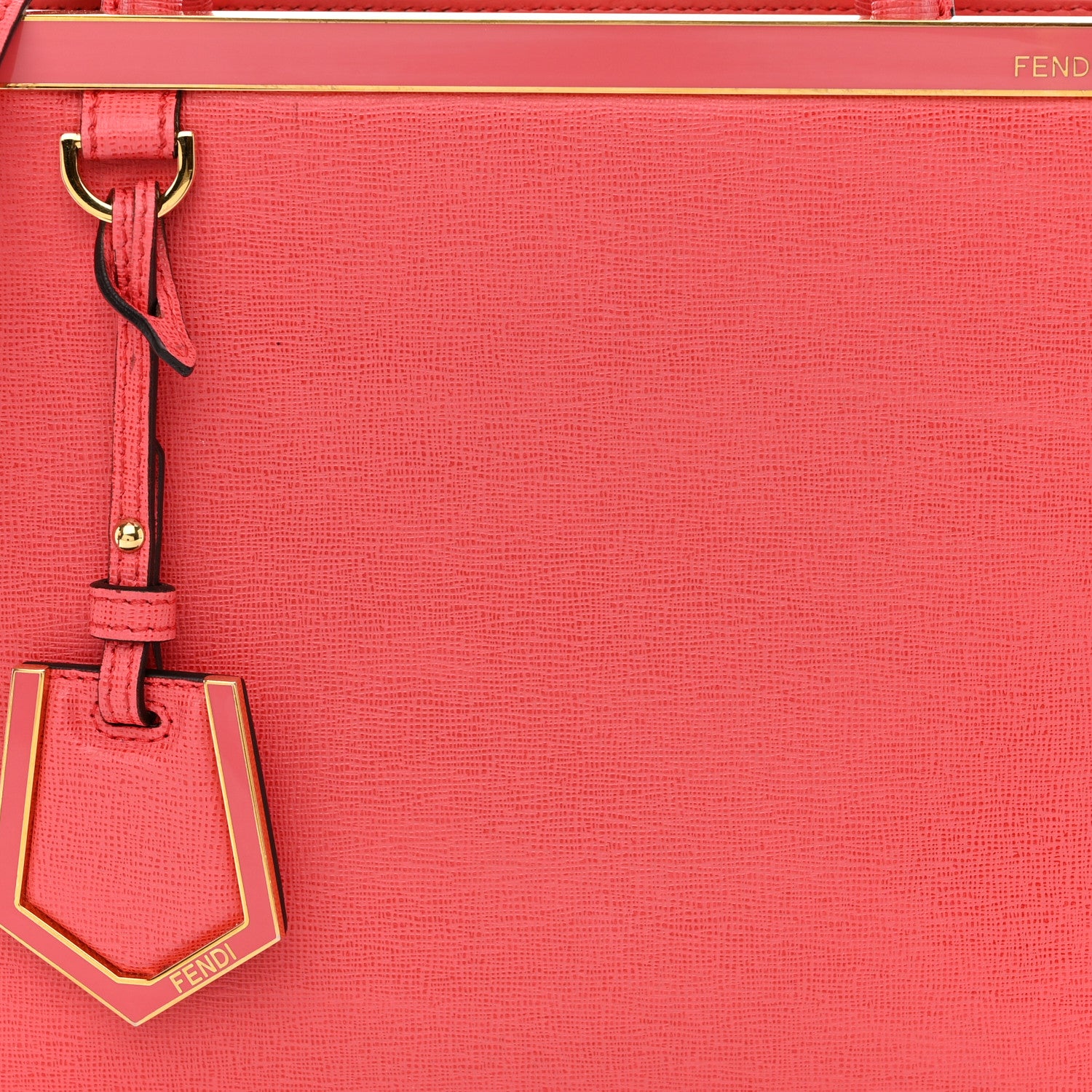 Fendi Vitello Elite Flamingo Petite 2Jours Tote Rosa Exstasy 8 of 11