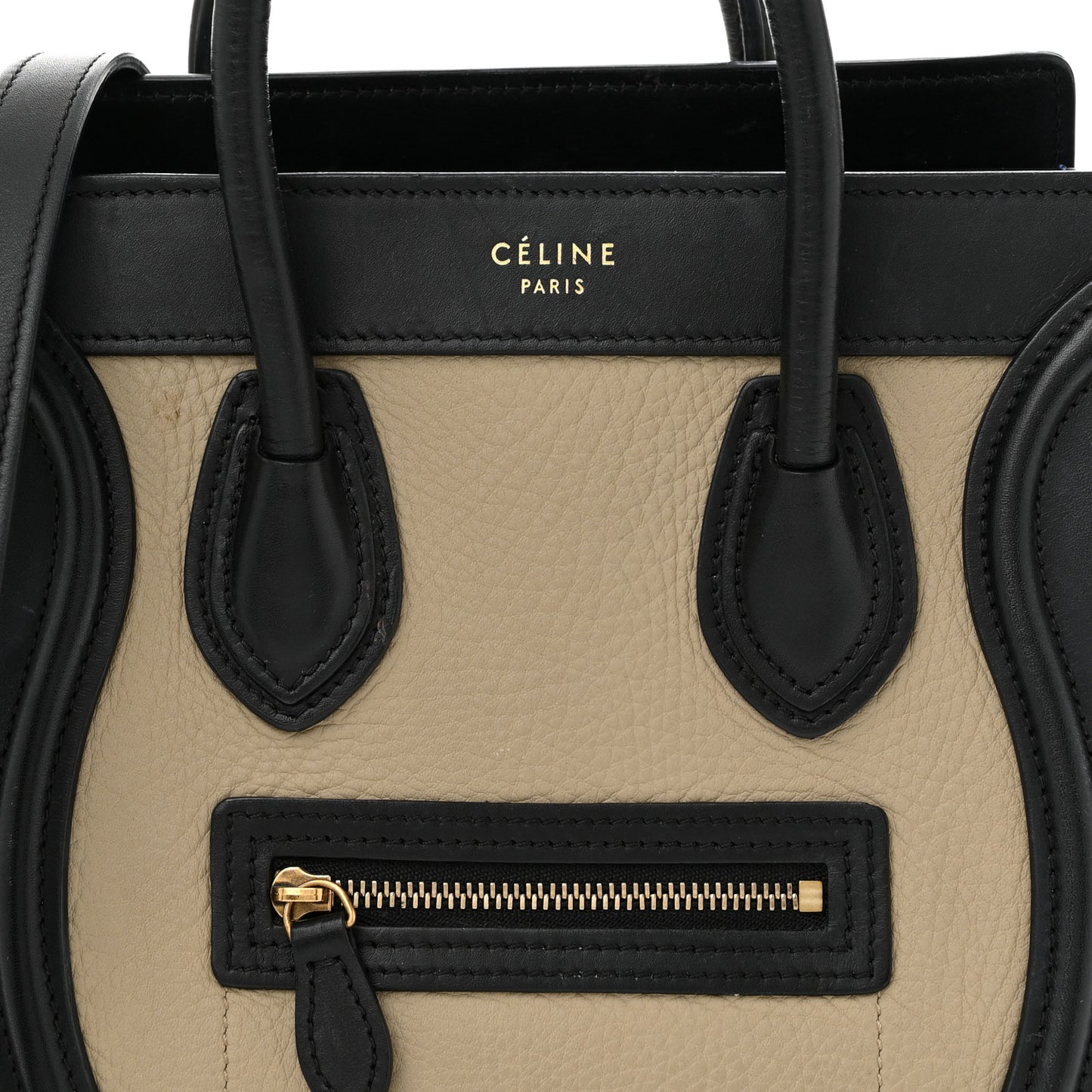 Bullhide Calfskin Nano Tri-Color Luggage Light Taupe