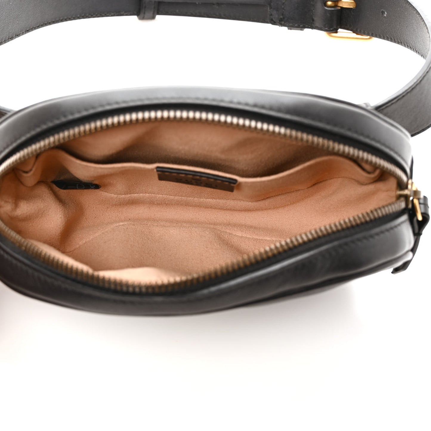 Calfskin Matelasse GG Marmont Belt Bag 75 30 Black