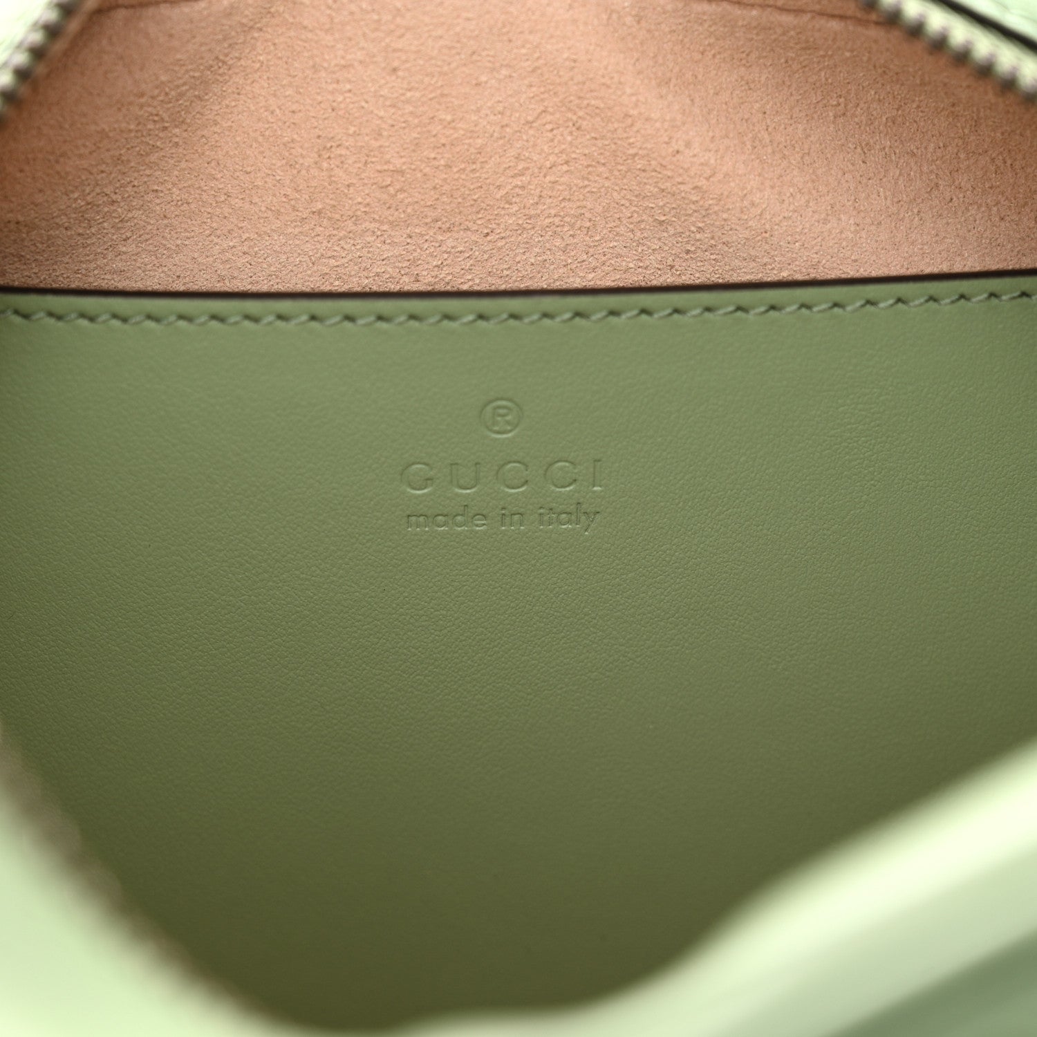 Gucci Calfskin Matelasse Chevron Small GG Marmont Chain Shoulder Bag Salamander Green 6 of 9