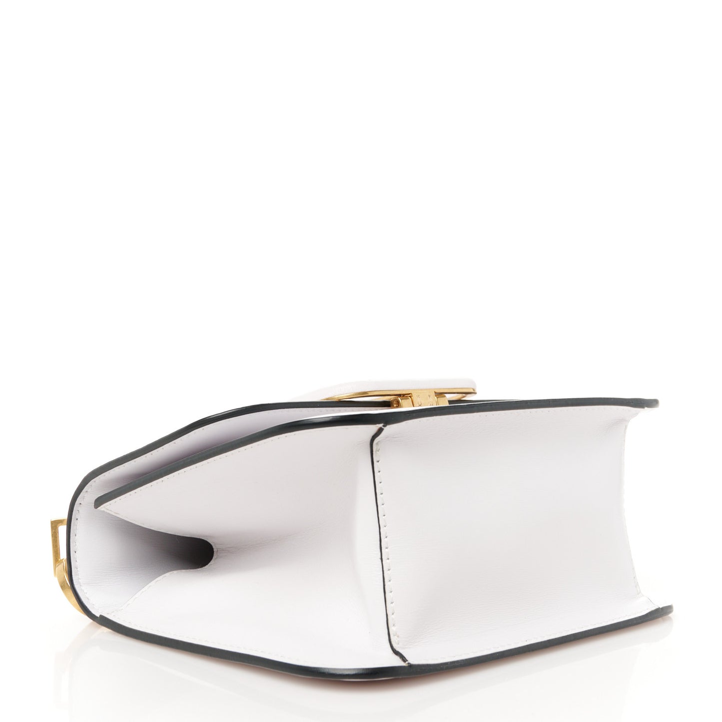 Smooth Calfskin Small VSling Shoulder Bag White