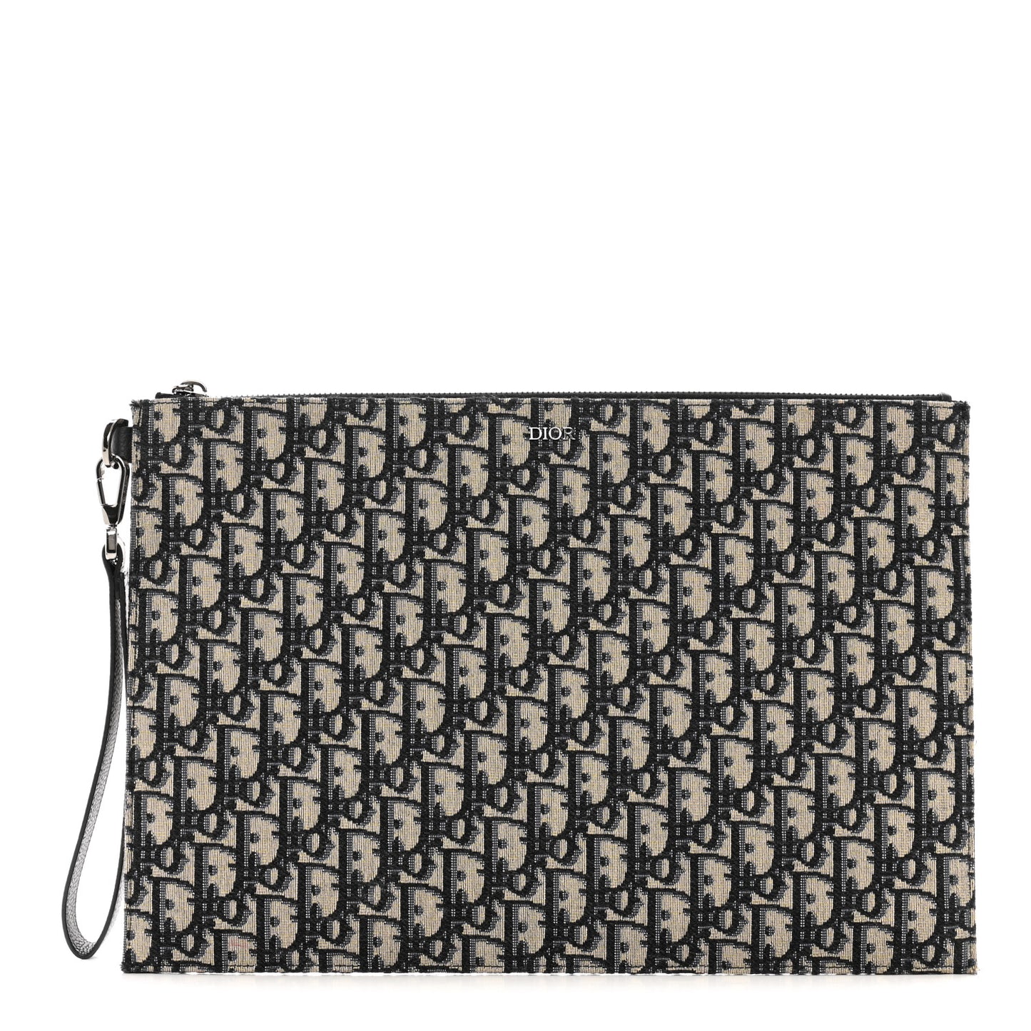 Oblique A4 Flat Pouch Clutch Blue